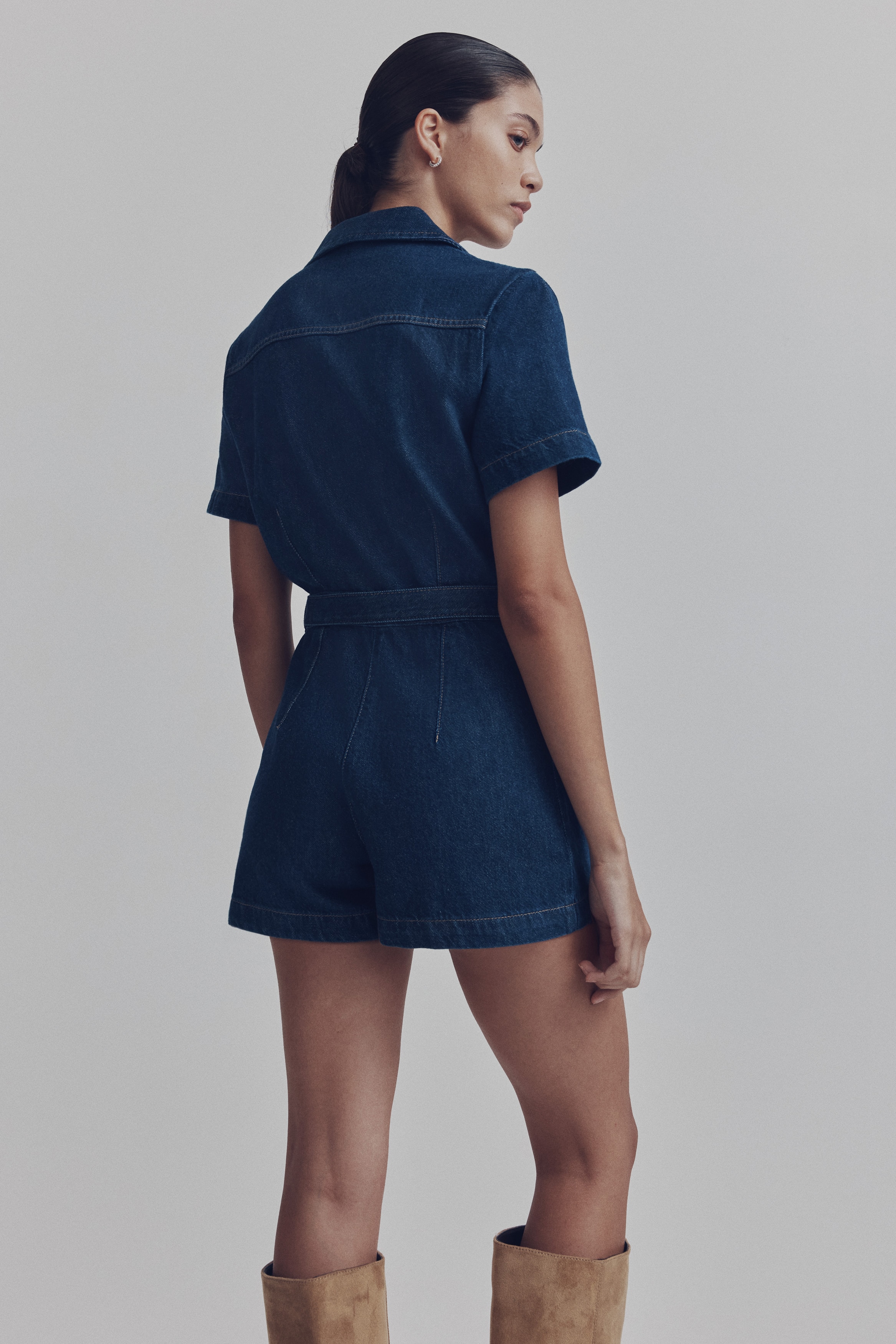 Denim playsuit