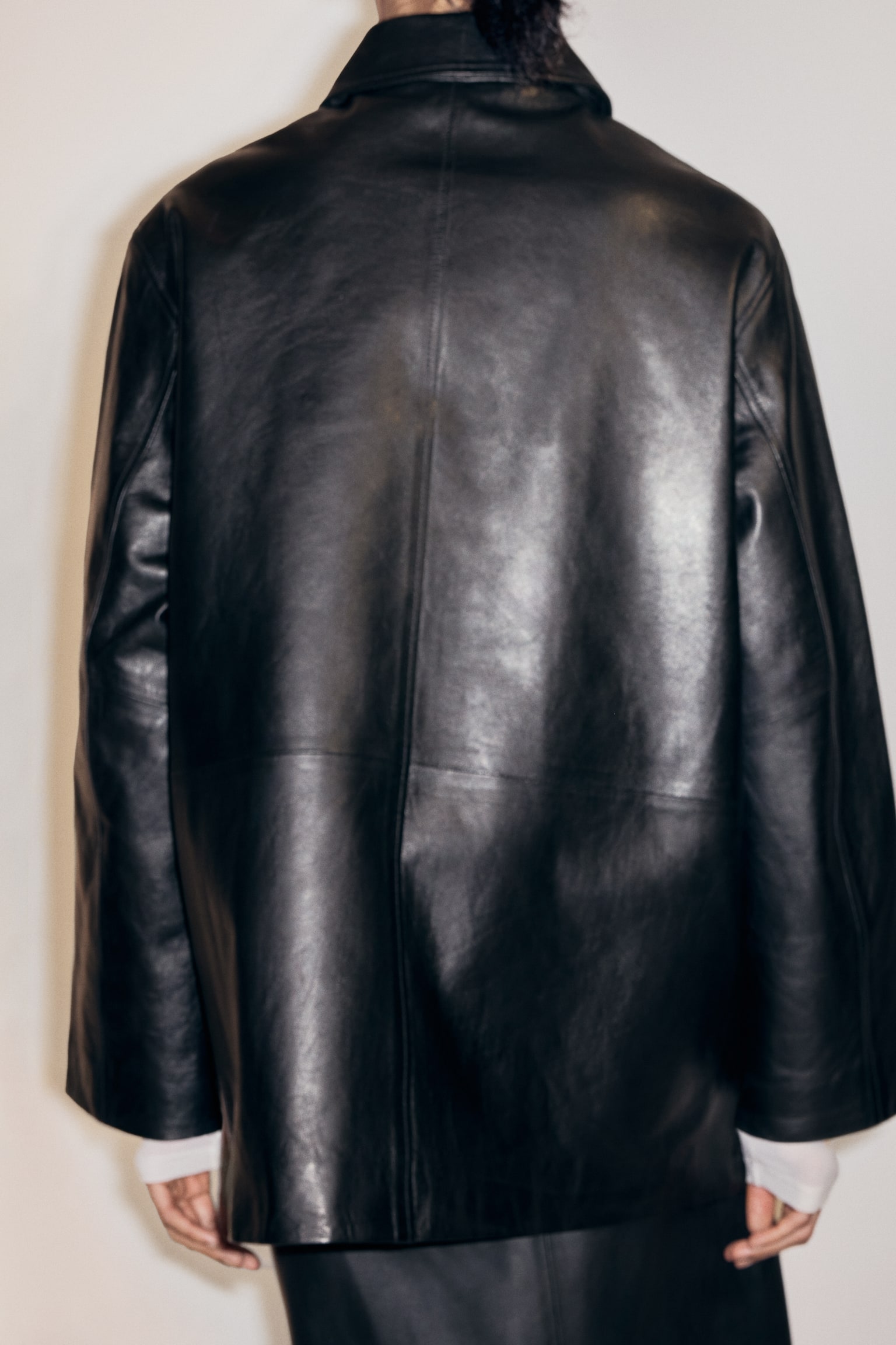 Leather jacket - Black - 5