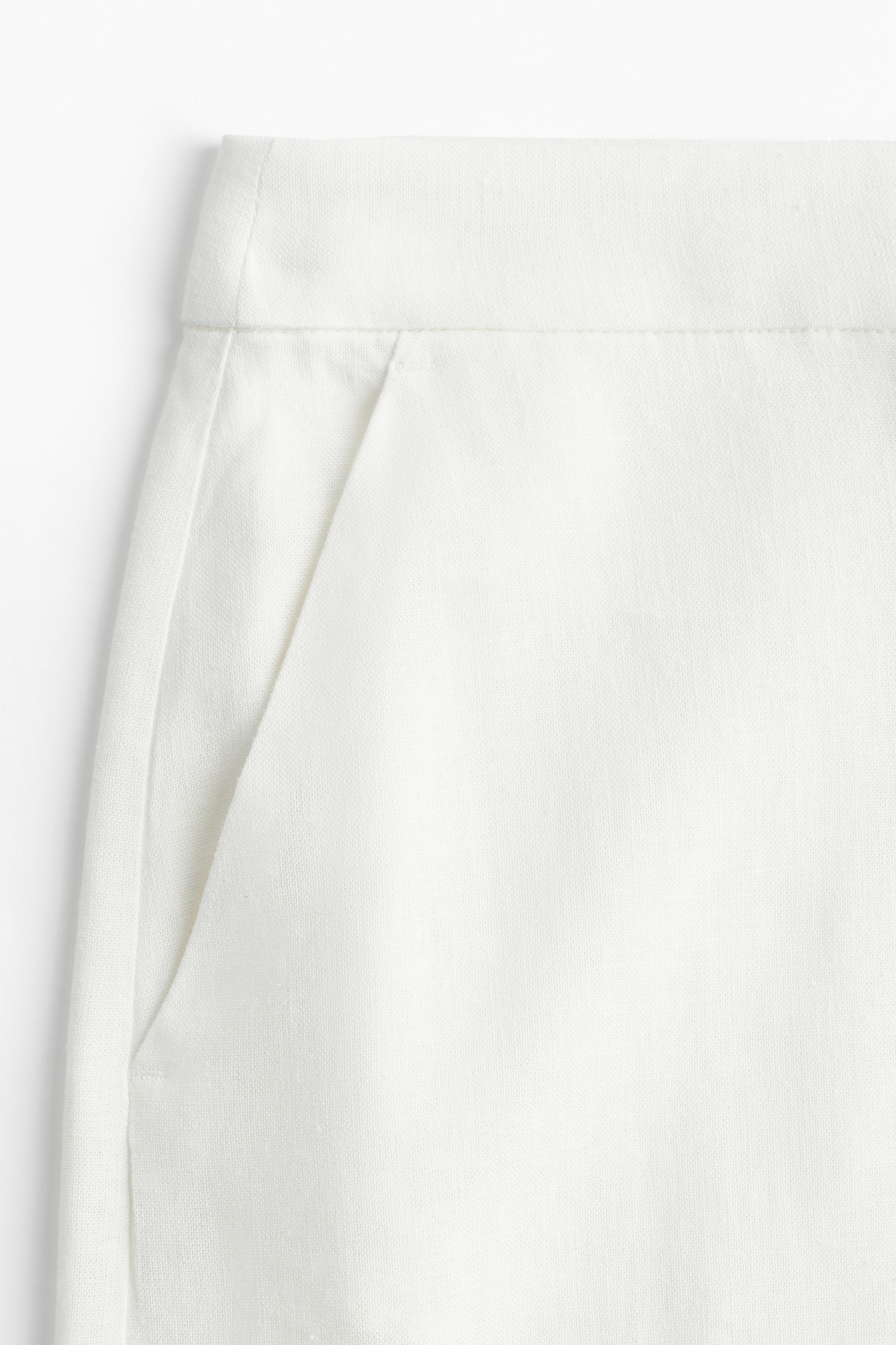Wide linen-blend trousers