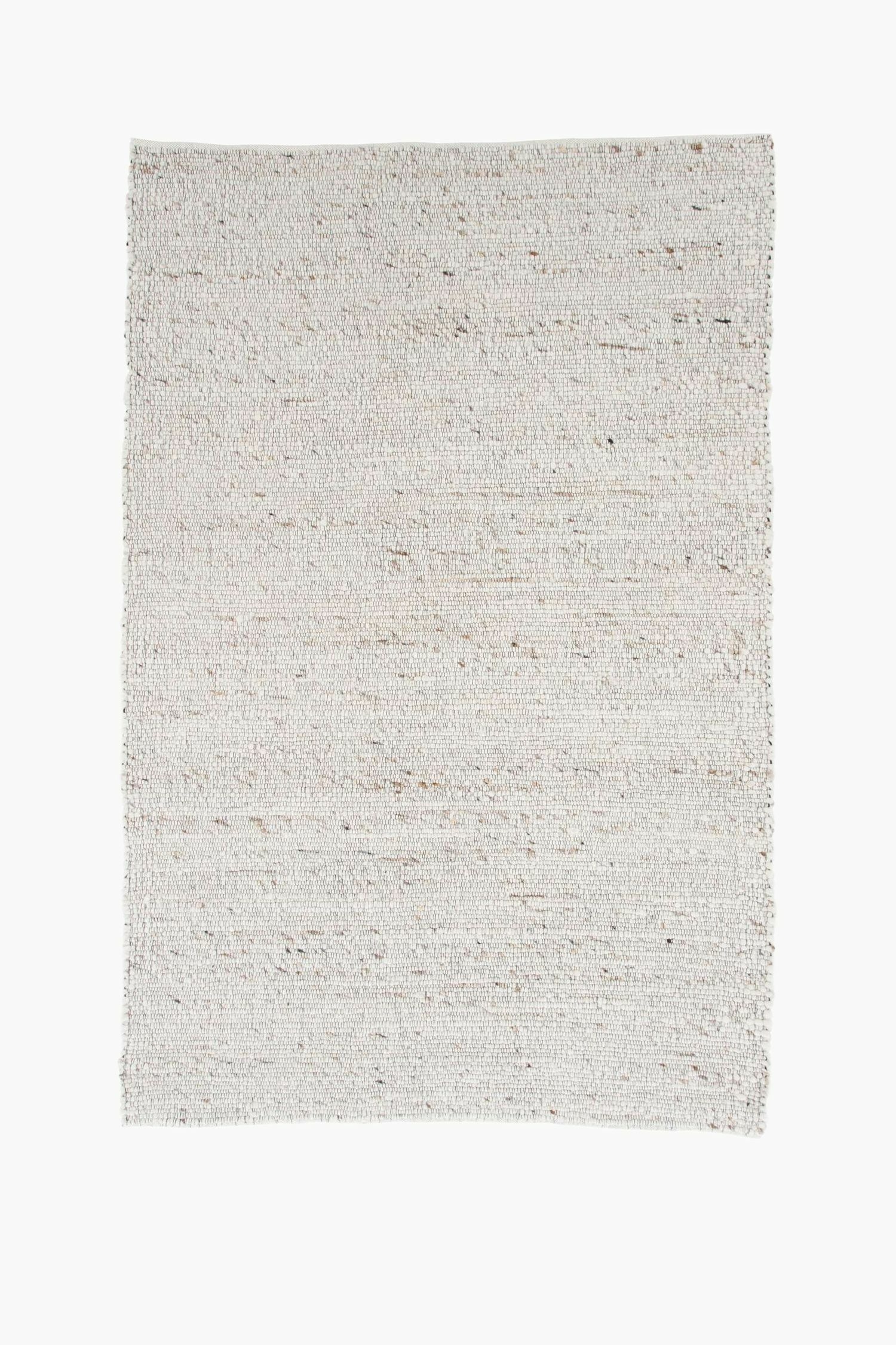 Loump Tæppe - Uld, Beige/Uld, Grå