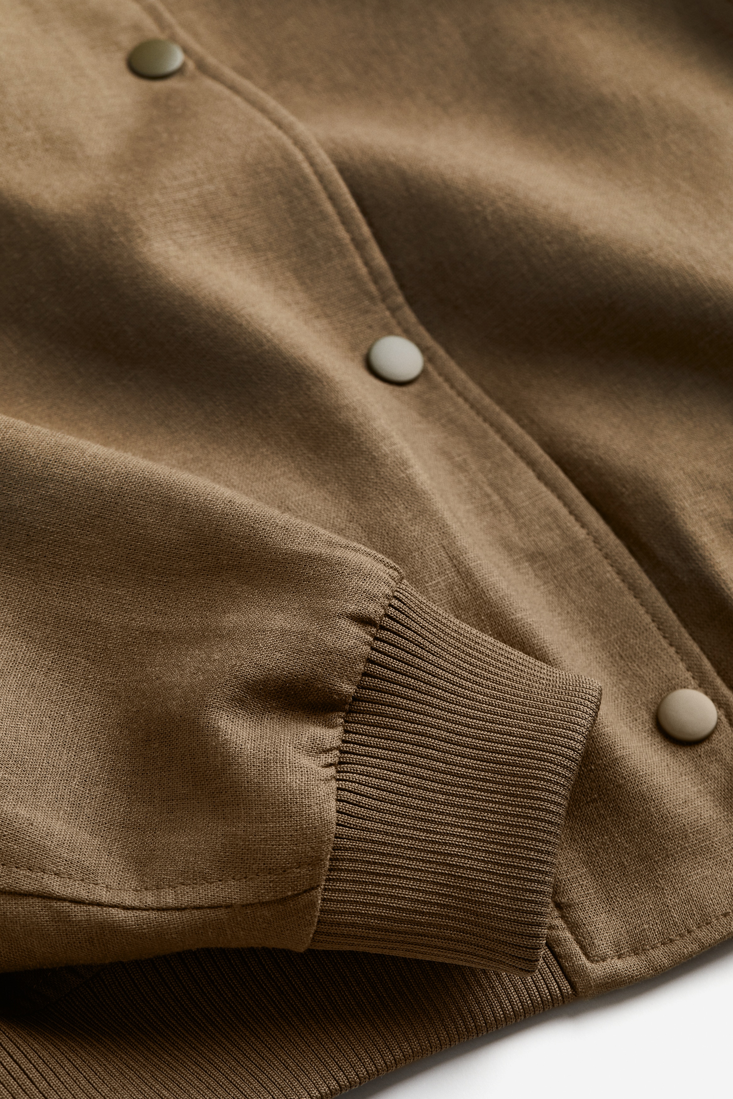 Linen-blend bomber jacket