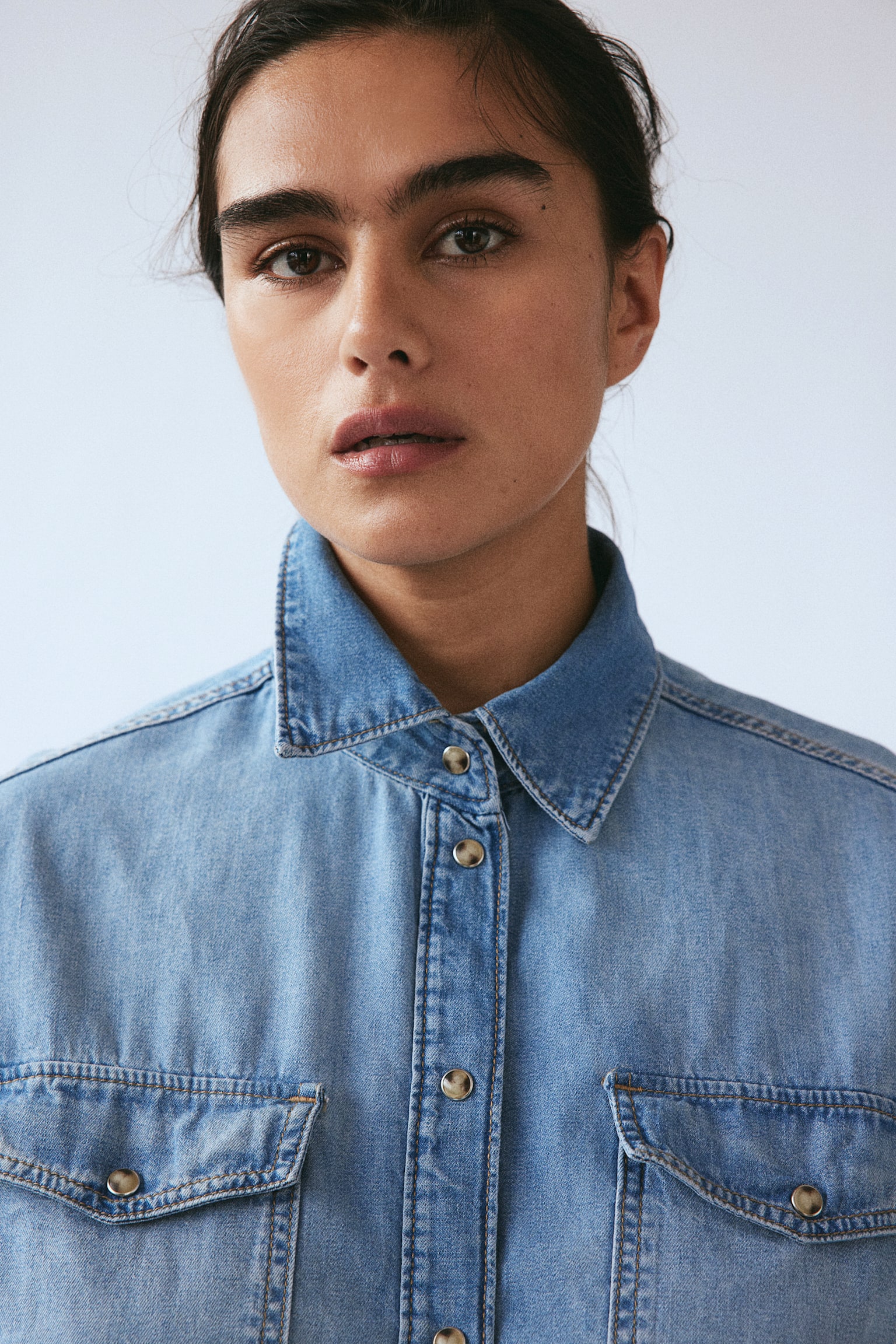 Denim Shirt - Light denim blue/Denim blue - 1