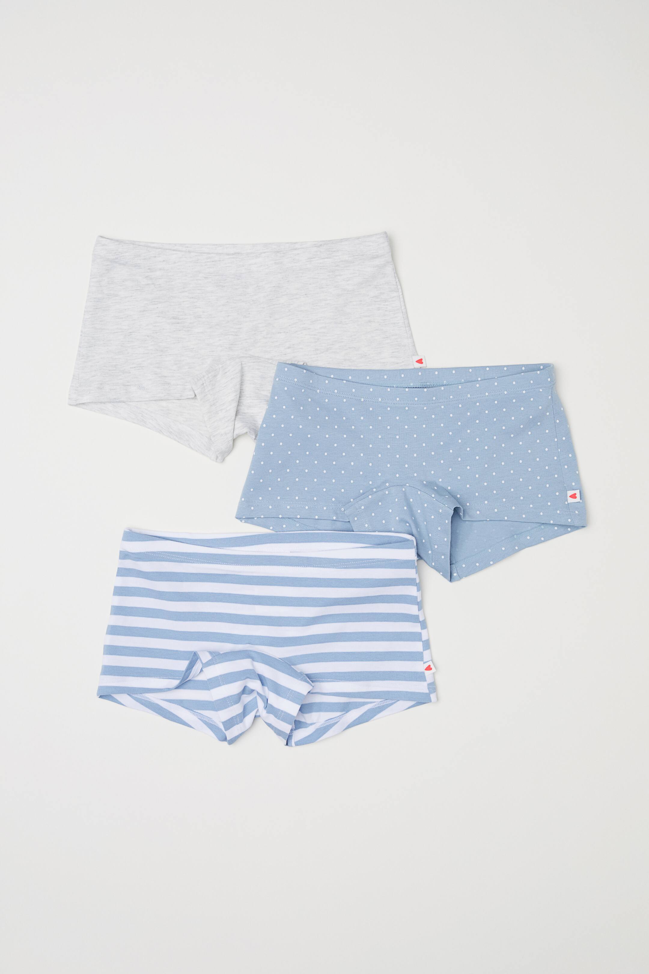 View larger image: 3-pack boxer briefs - Light grey/Striped - Kids | H&M GB 1