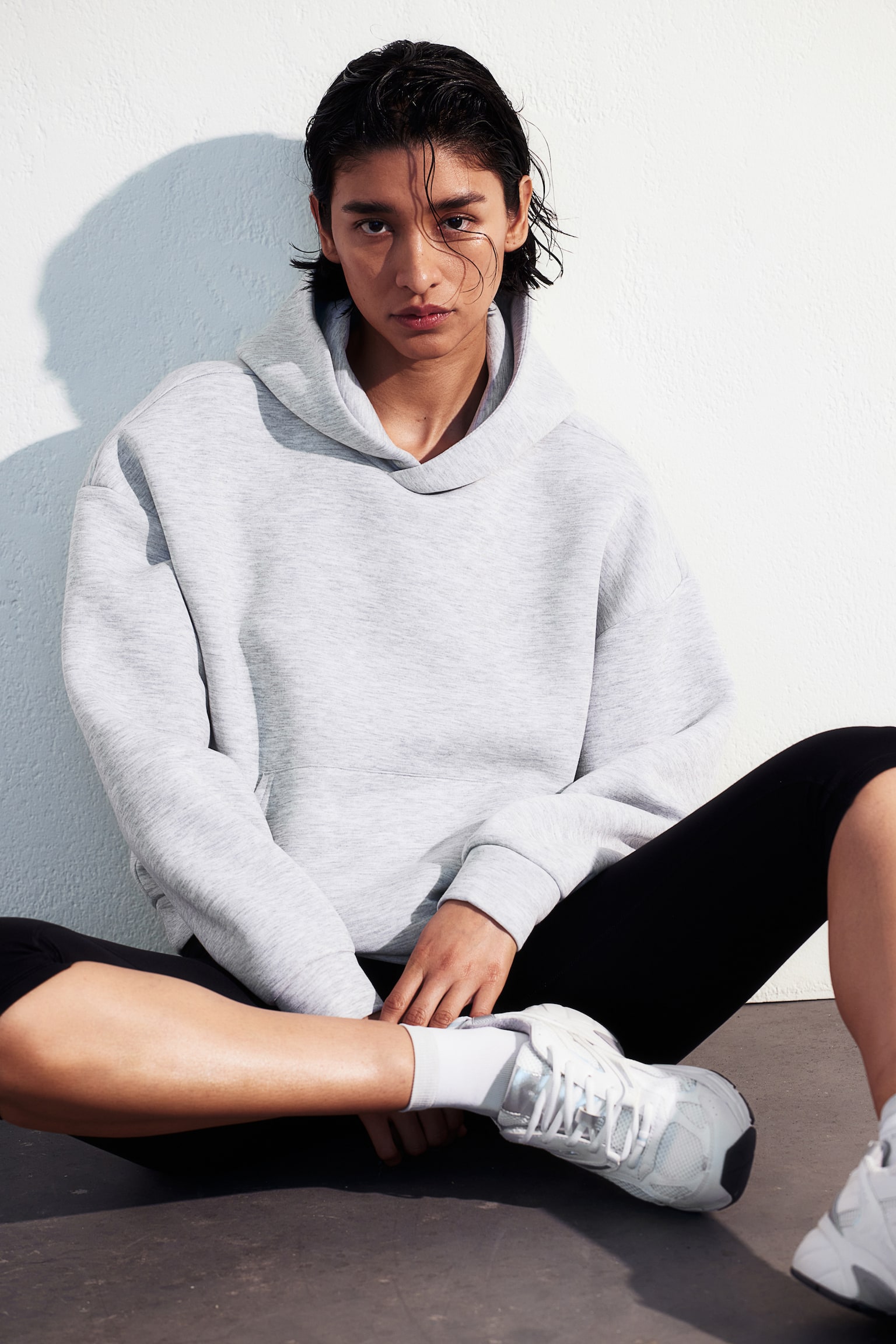 Scuba Activewear Hoodie - Light grey marle - 1