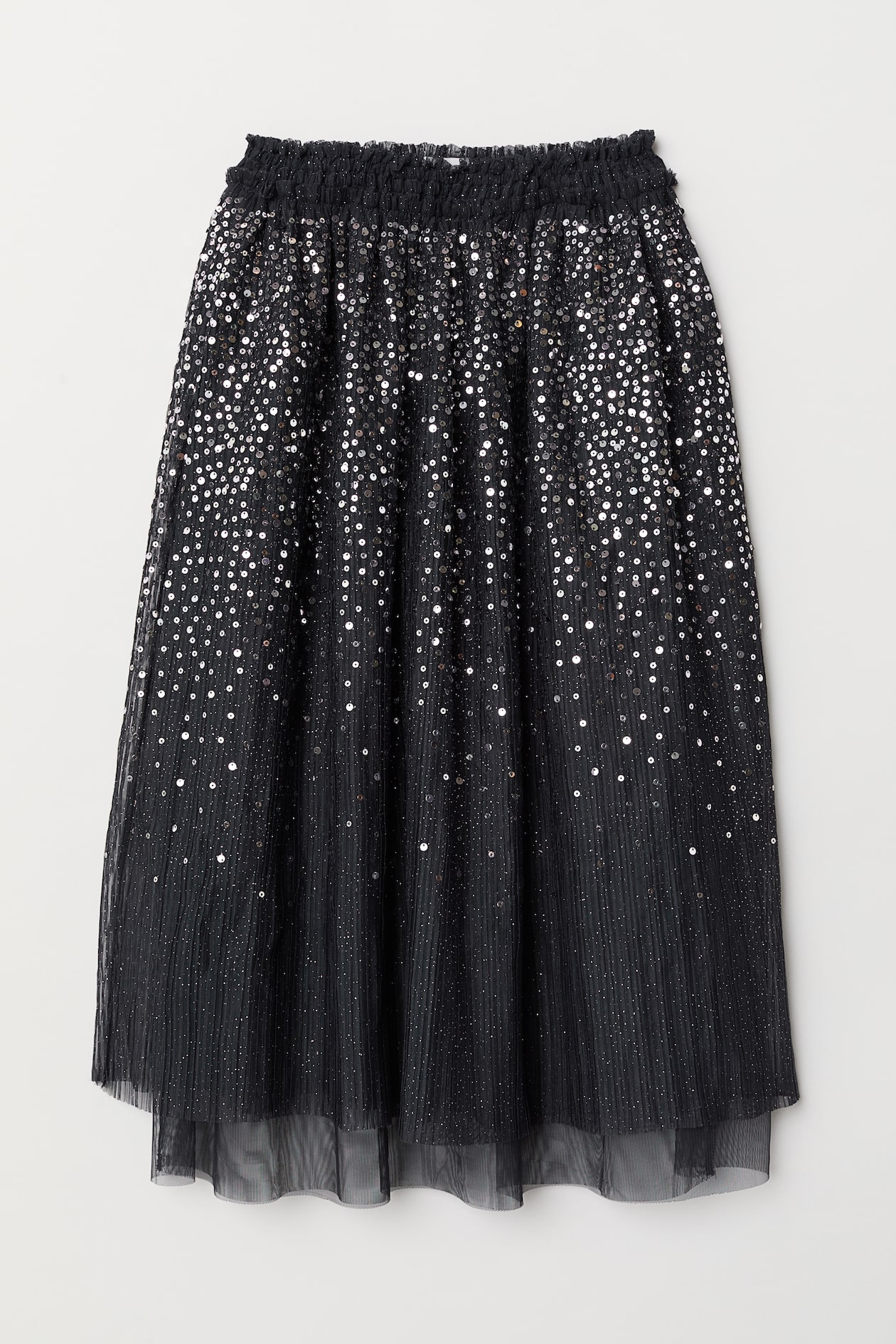 24 hoofdstukken Kerstmis kinderen tule rok met pailletten en sterrenpatroon voor kleine meisjes, lange paillettenrok, tutu, high low-rok, glinsterende A -lijn rok met elastische taille meisjes kort