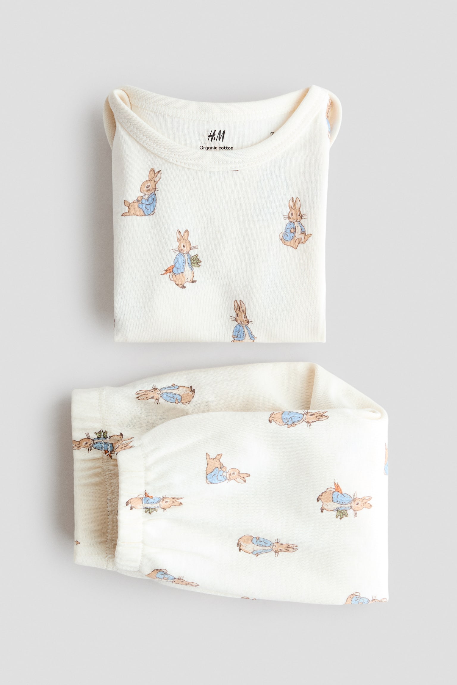 Conjunto de 2 peças em algodão estampado - Creme/Peter Rabbit - 3