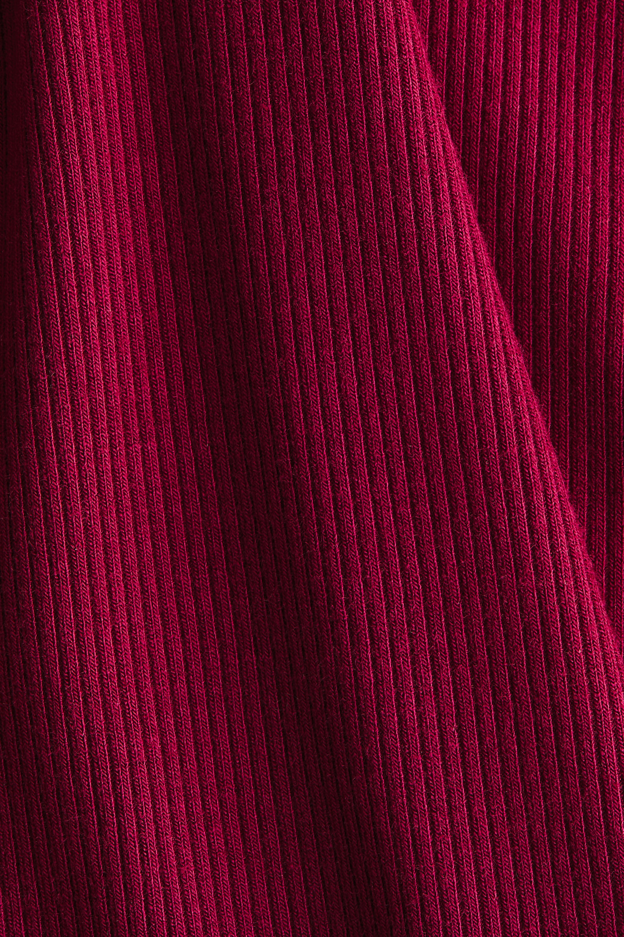 View larger image: Ribbed Top - Dark red - Ladies | H&M US 5