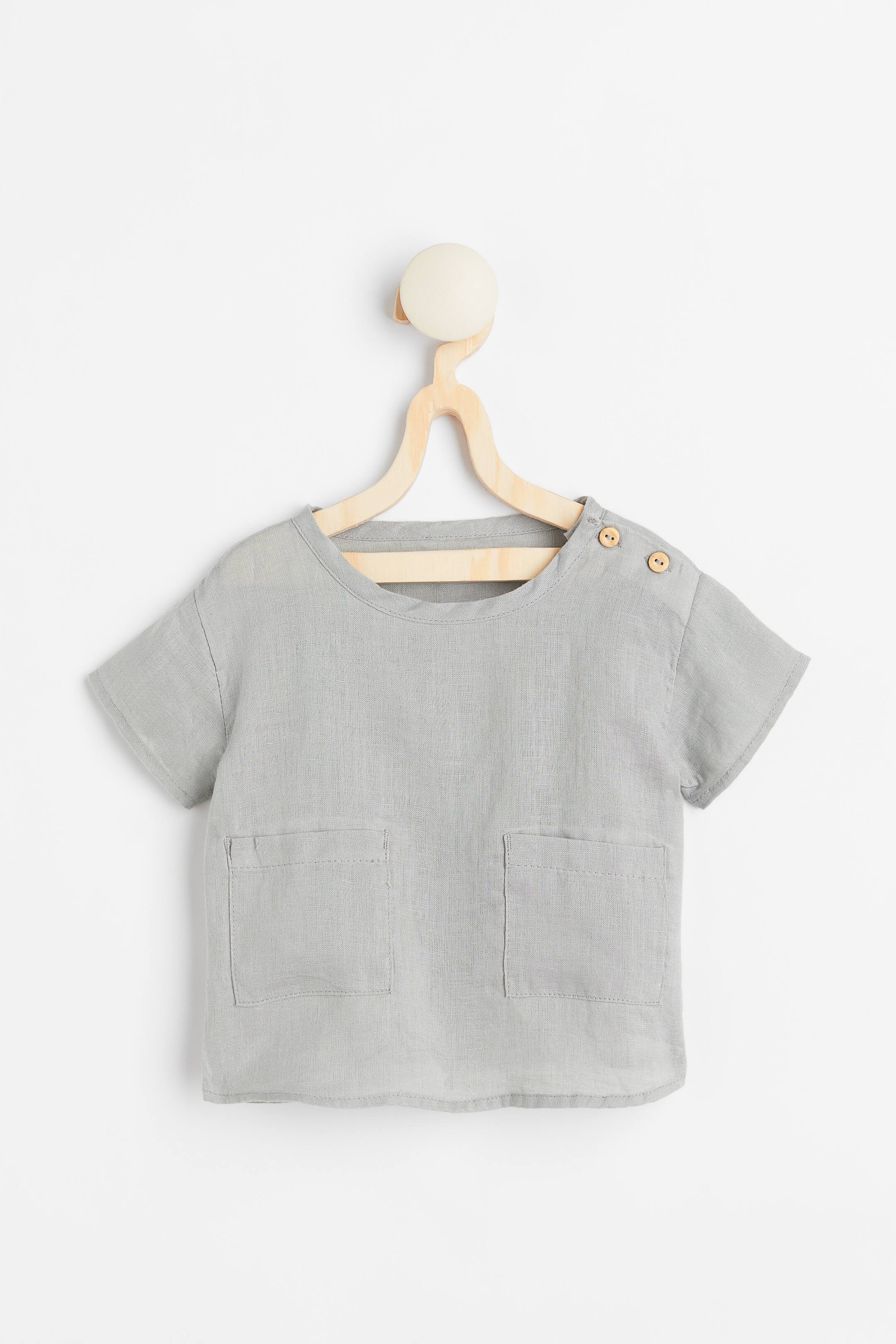 查看大圖: 二重織襯衫 - 淺灰綠色 - Kids | H&M 1