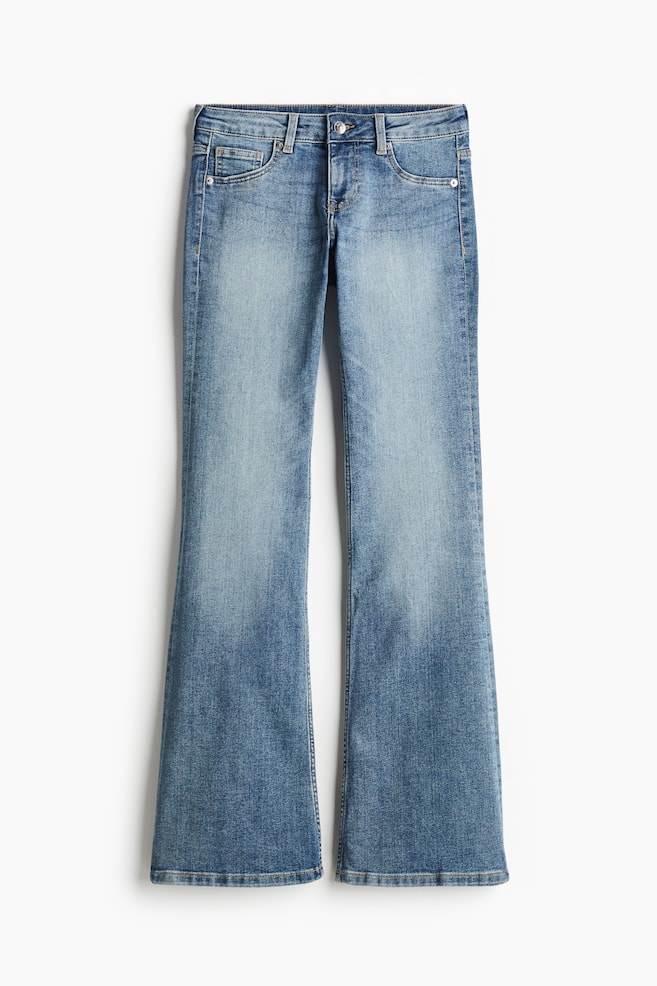 Flared Low Jeans - Màu xanh denim nhạt/Màu xanh denim đậm - 1
