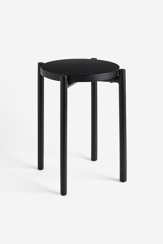 Round-top stool - Black - 1