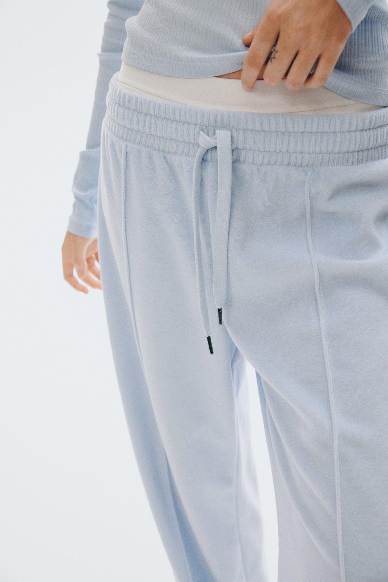 Wide-Leg Velour Joggers - image 2