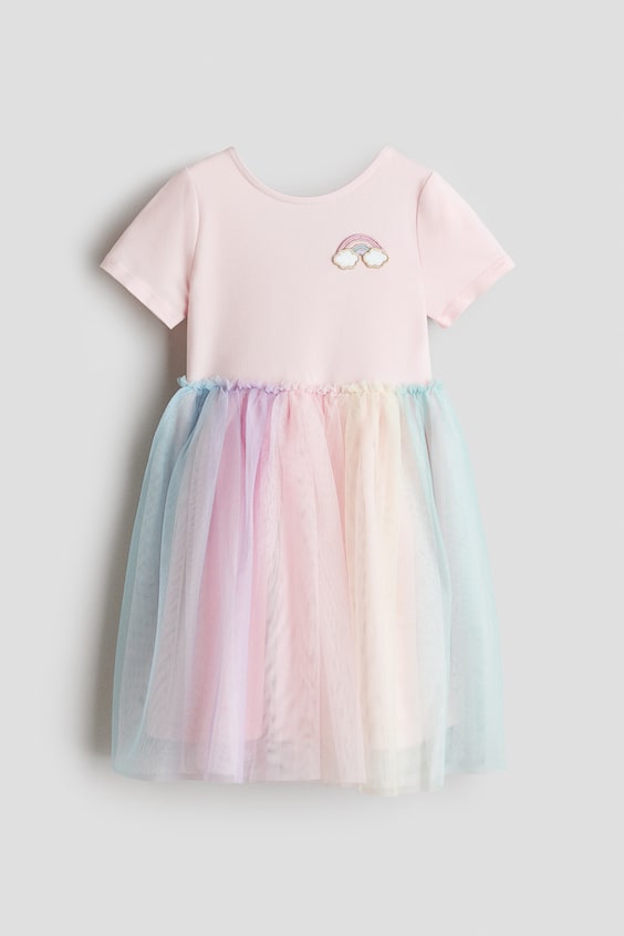 Детские платья H&M Embroidered-Detail Tulle-Skirt Dress