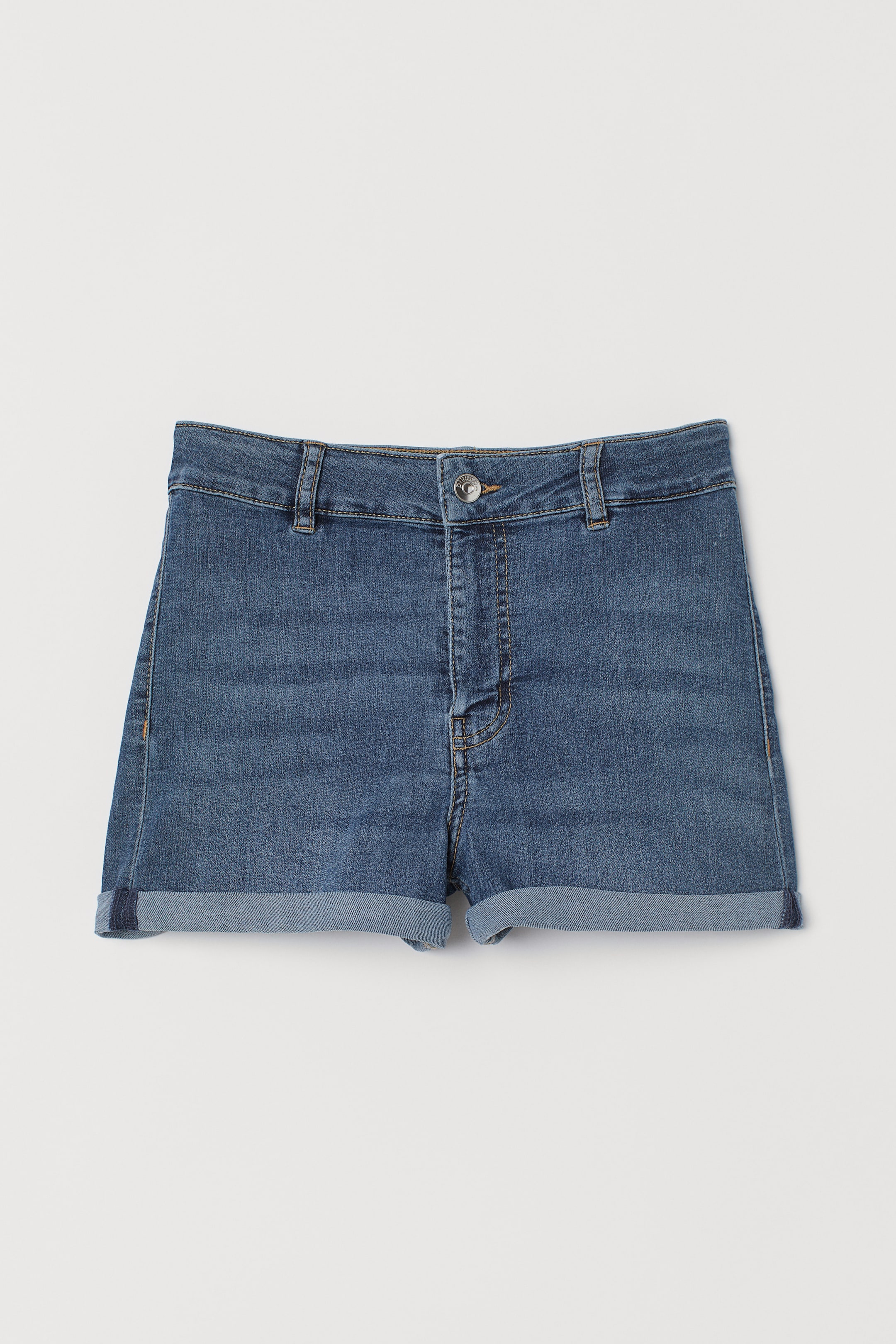 Grotere afbeelding bekijken: Twill short - High waist - Donker denimblauw - DAMES | H&M NL 1