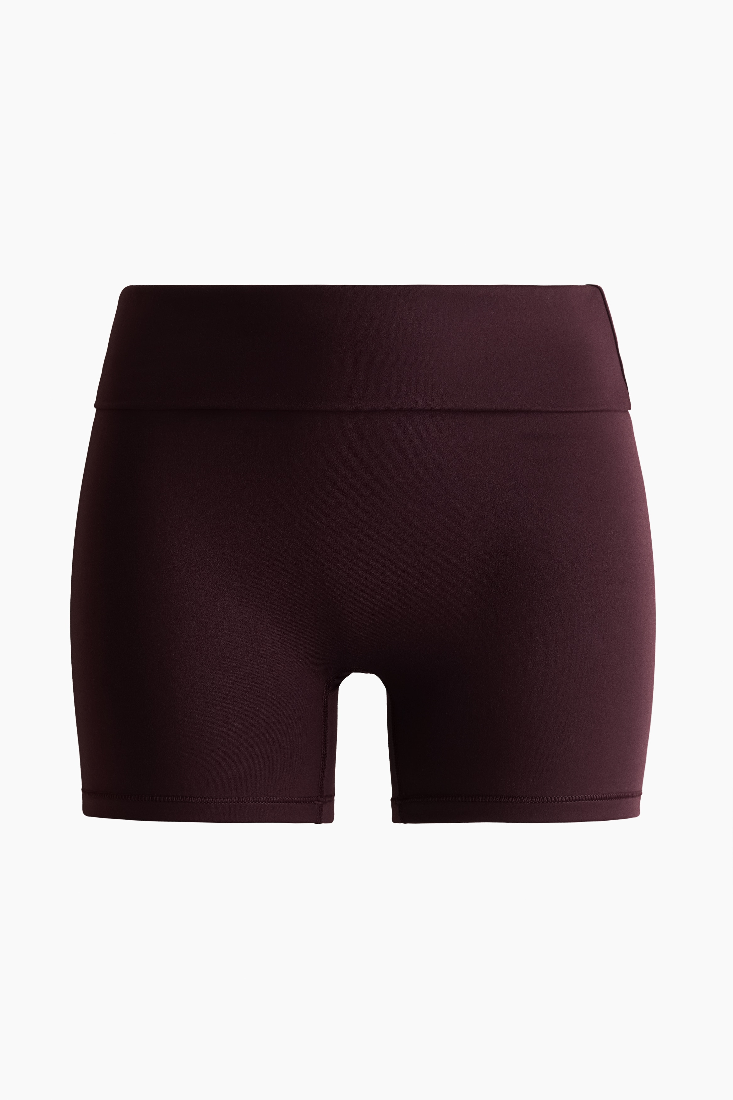 Pantalón biker corto de deporte con SoftMove™ - Ciruela chocolate/Azul cielo/Negro