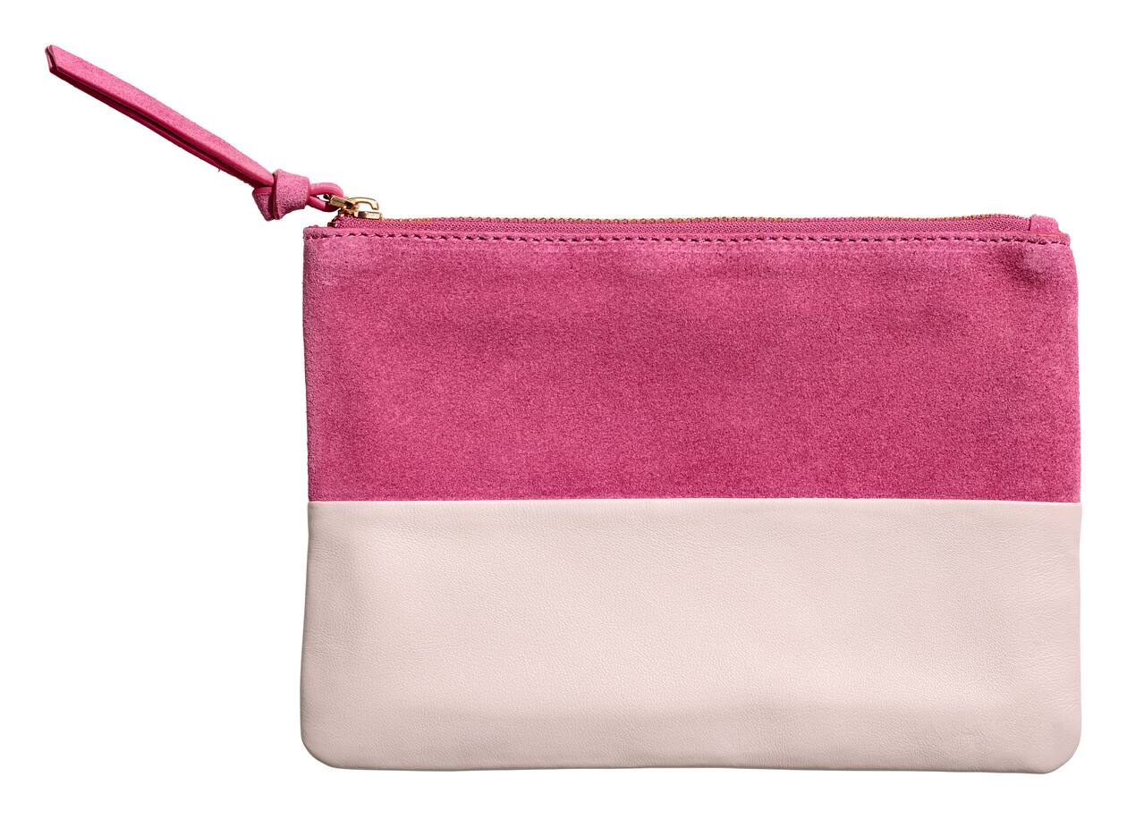 Leather and suede pouch - Pink - Ladies | H&M GB