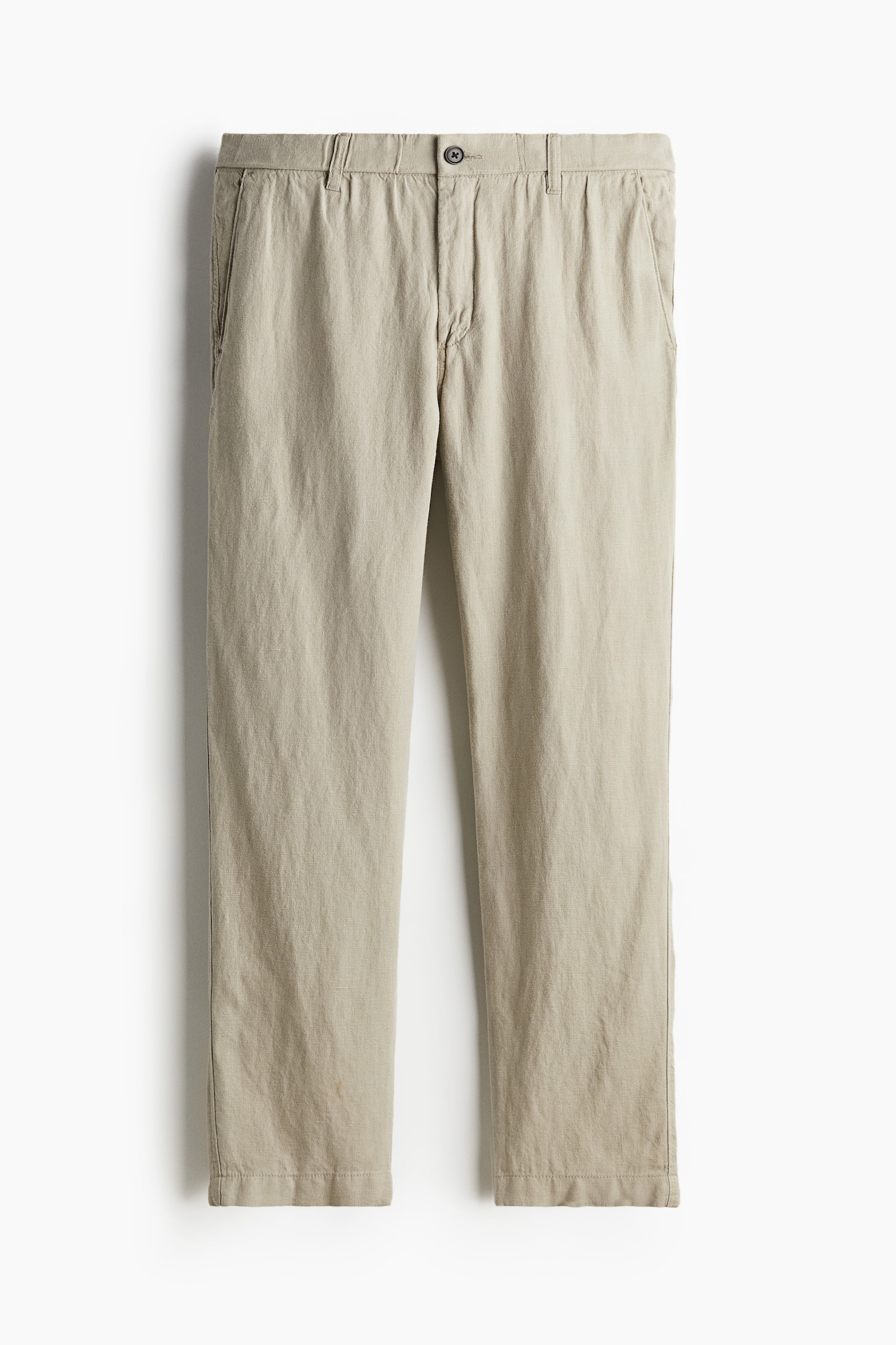 Regular Fit Linen Pants - Beige/Light beige/Navy blue/Black - 2