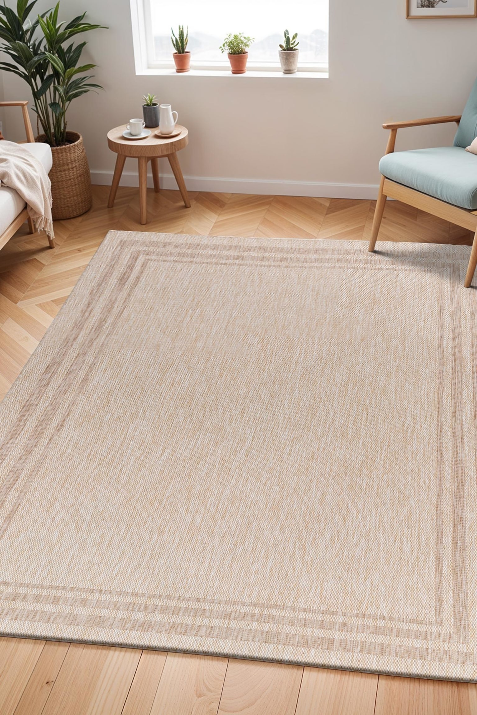 Georgia In- /outdoor Jute-look Area Rug - Beige, Ivory - 2