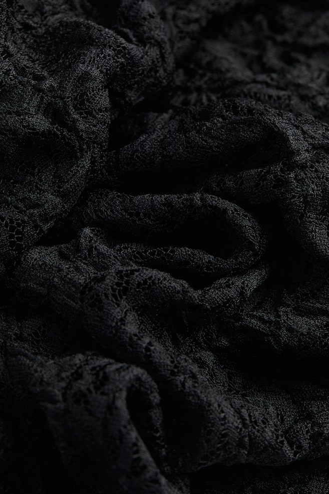 Bodycon-Kleid aus Spitze - Schwarz/Cremefarben - 3