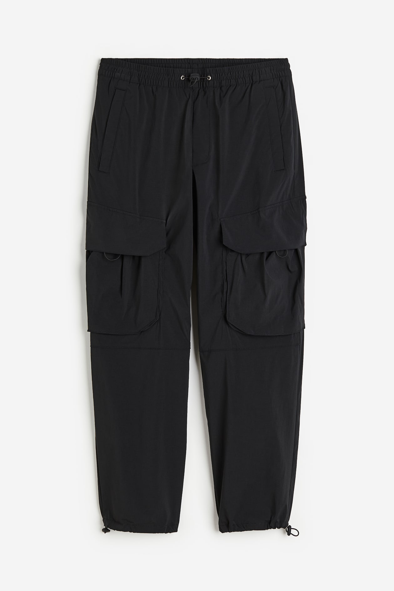 Relaxed Fit Nylon cargo trousers Black Men H&M