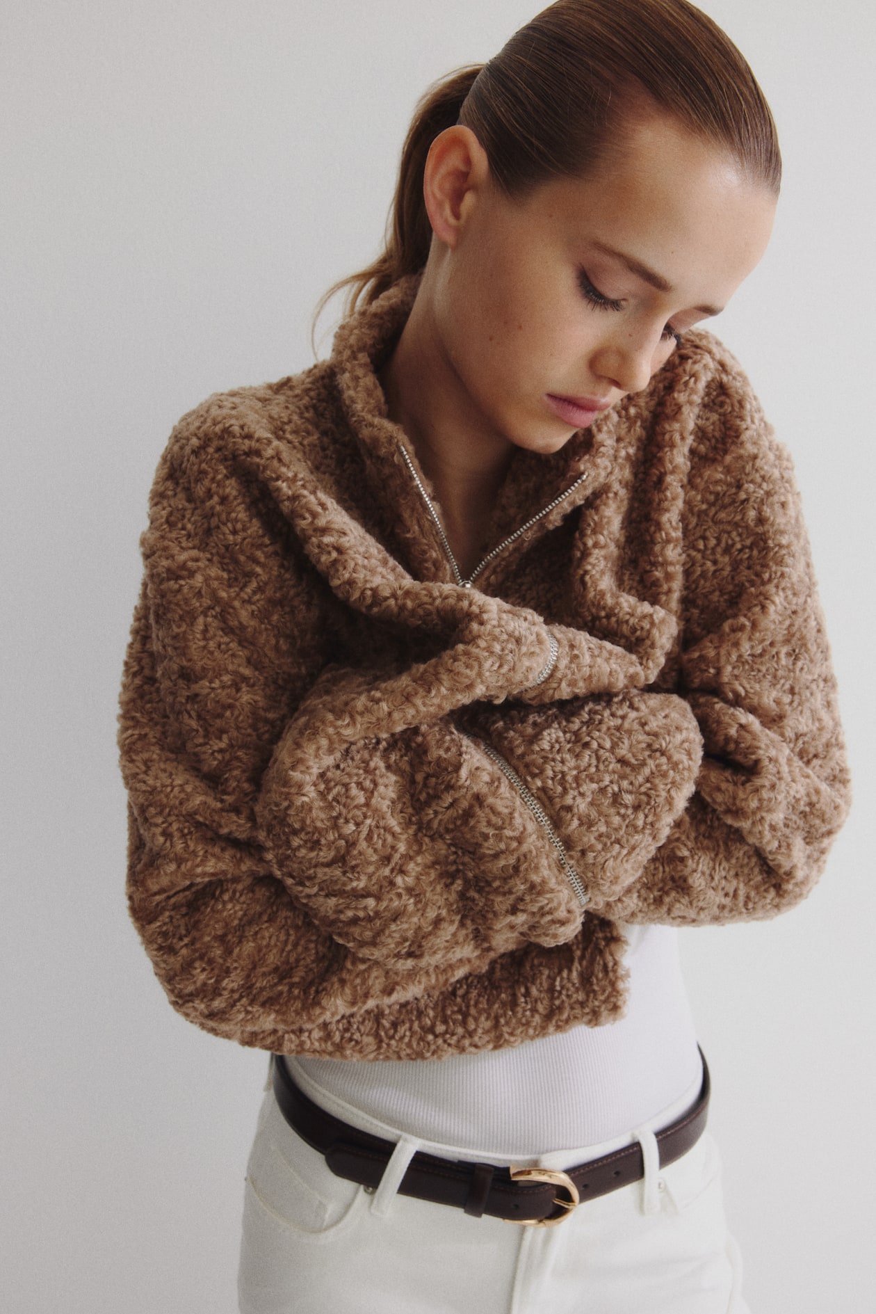 Oversized Teddy Fleece Jacket - image 3