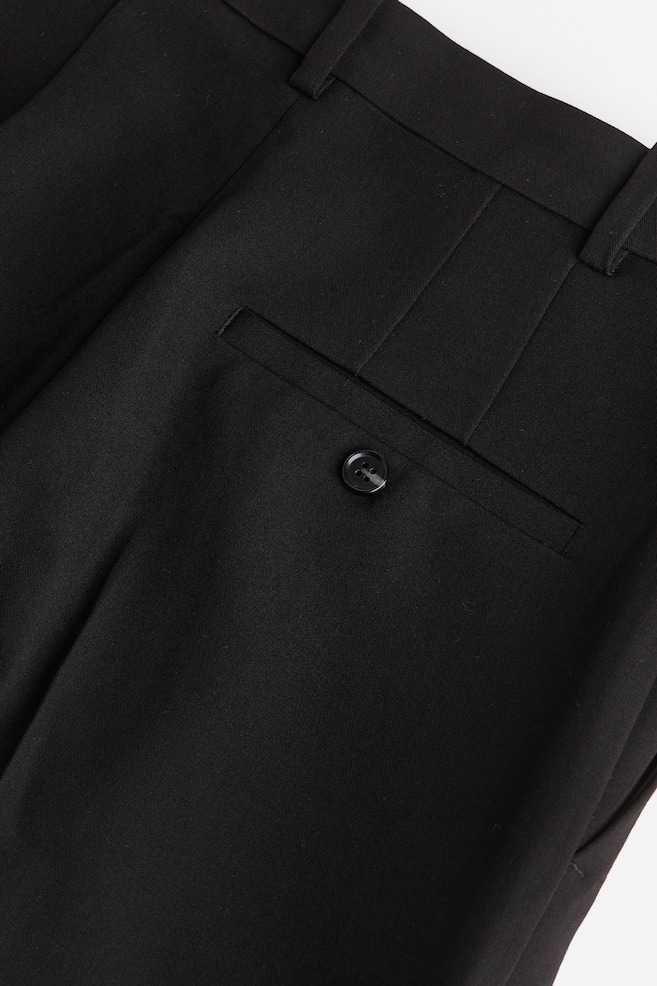 Wide twill trousers - Black/Black/Pinstriped/Dark grey - 3