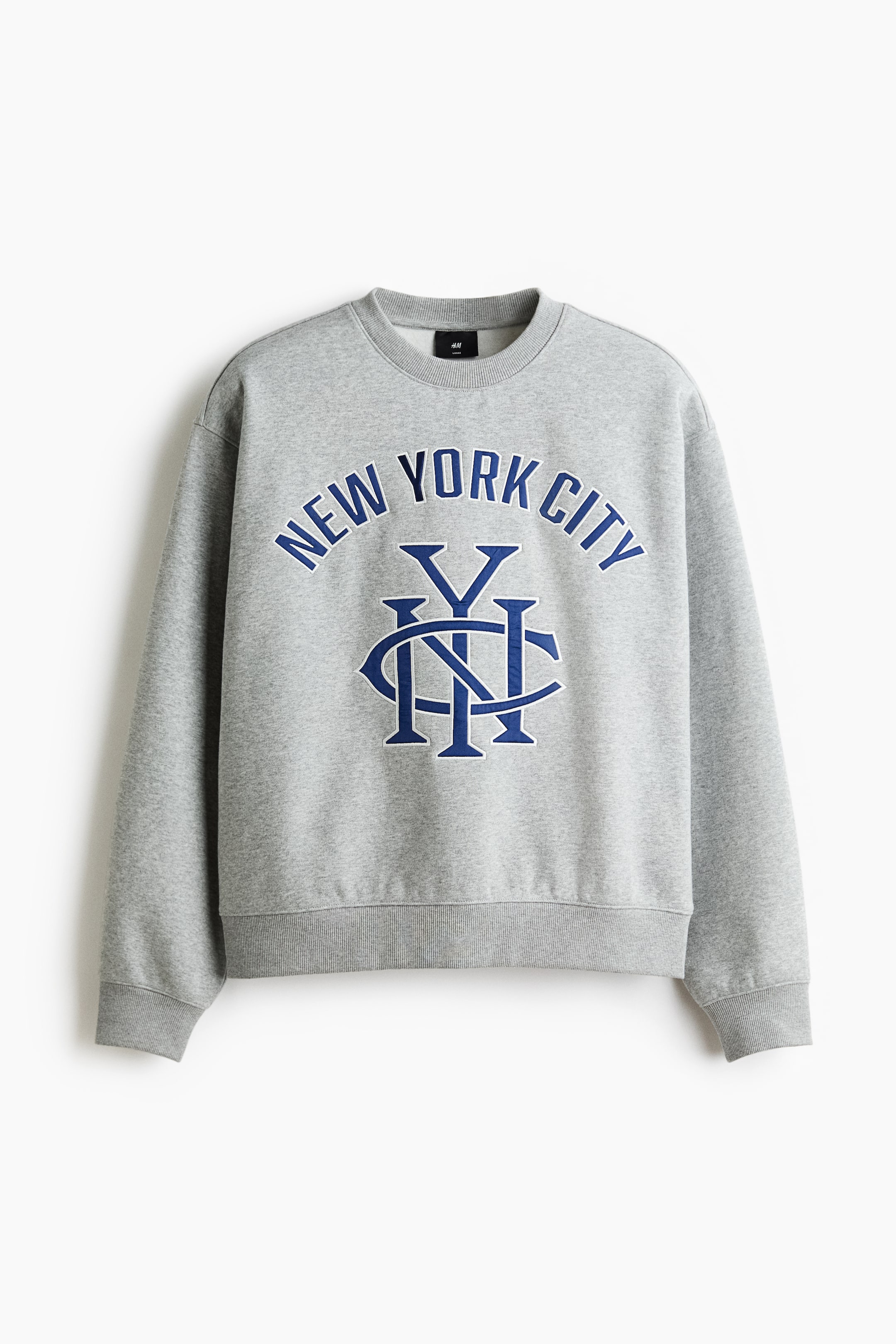 View larger image: Loose-Fit Printed Sweatshirt - Gray melange/New York City - Men | H&M CA 5