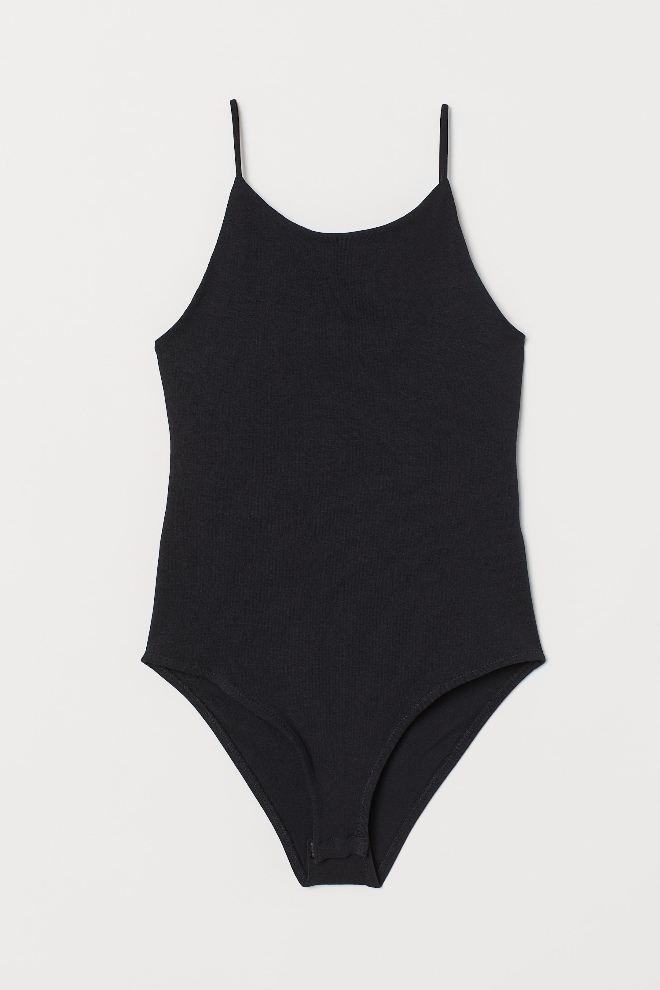 查看大圖: 細肩帶緊身連身衣 - 黑色 - Ladies | H&M 1