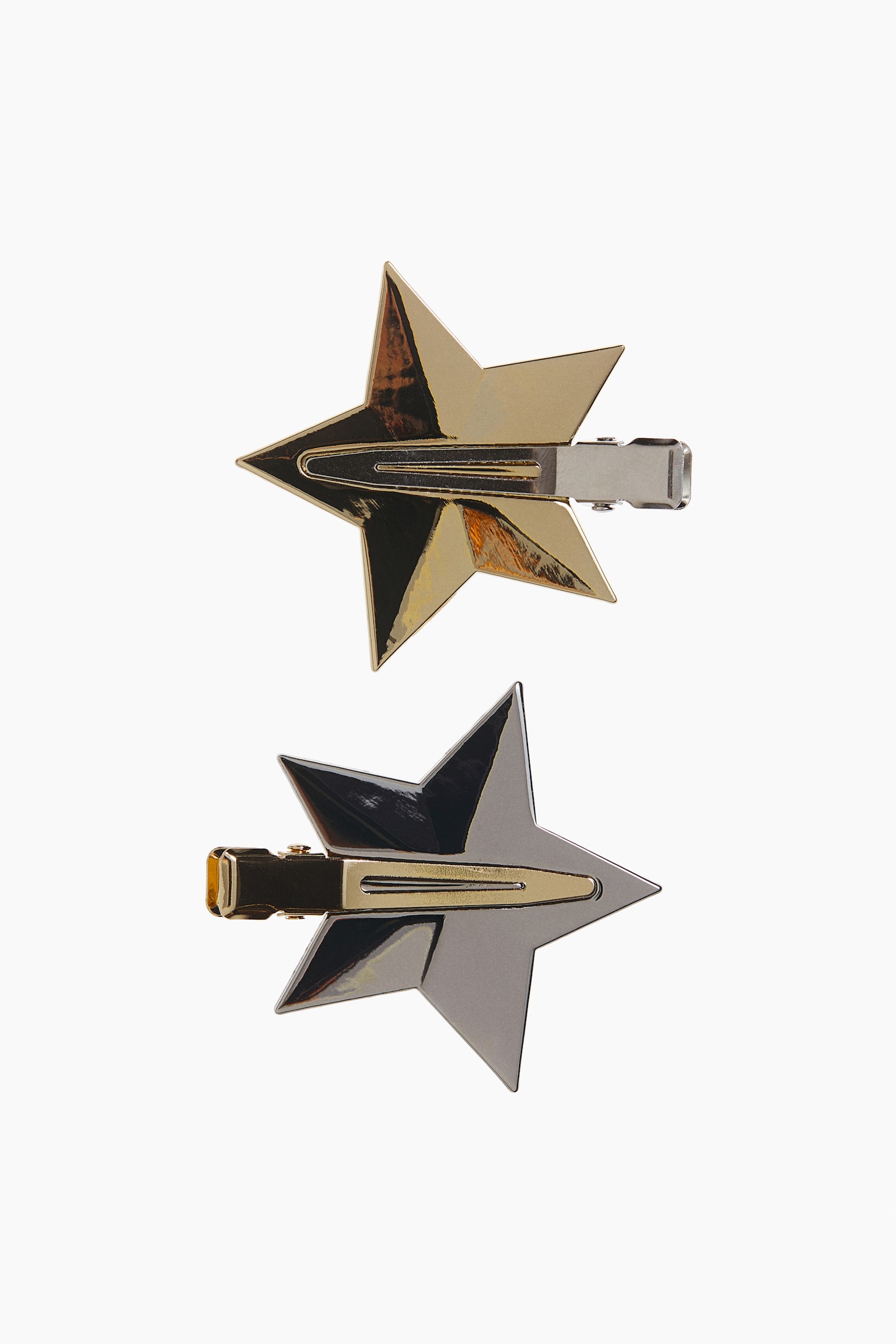Pack de 2 pinças para penteados - Dourado/Prateado/Prateado/Castanho/Padrão tartaruga
