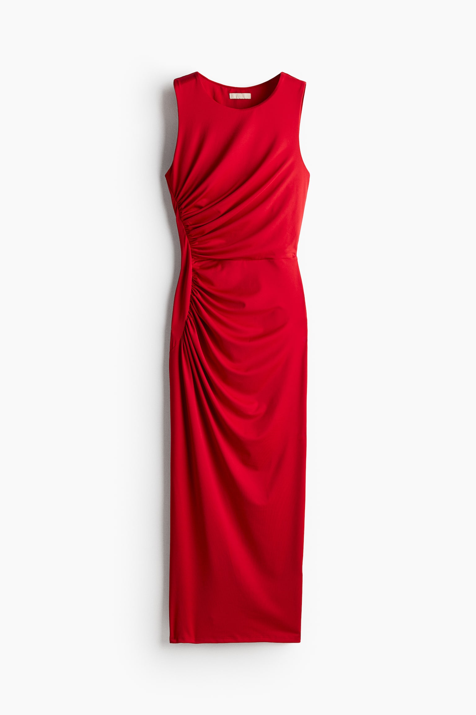 Draped jersey dress - Bright red/Burgundy - 2