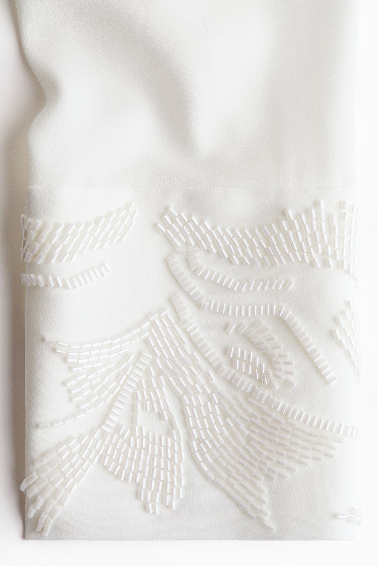 Bead-Embroidered Cowl-Back Blouse - image 2