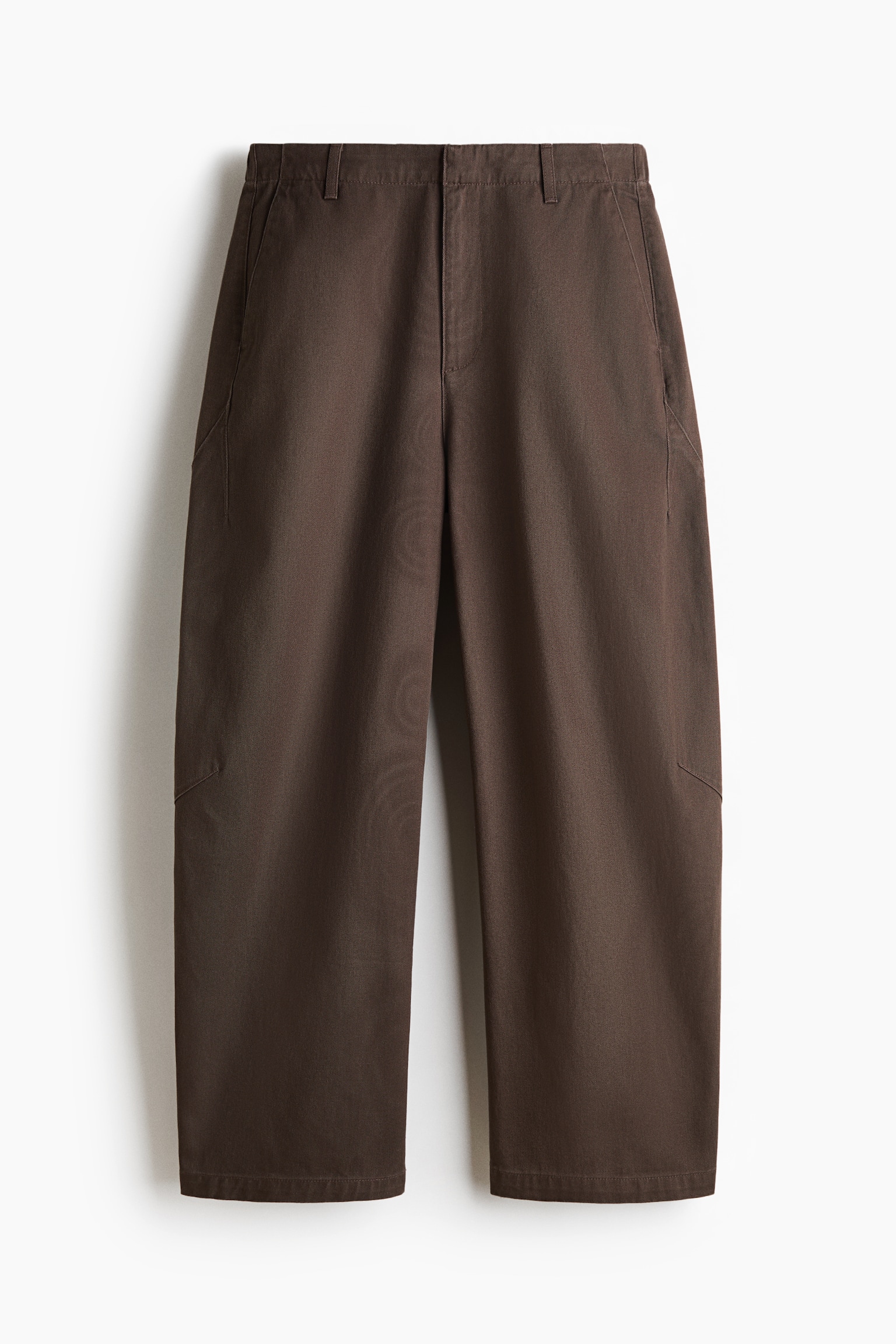 Quần dài ống barrel Loose Fit - Màu nâu đậm/Màu đen - 1