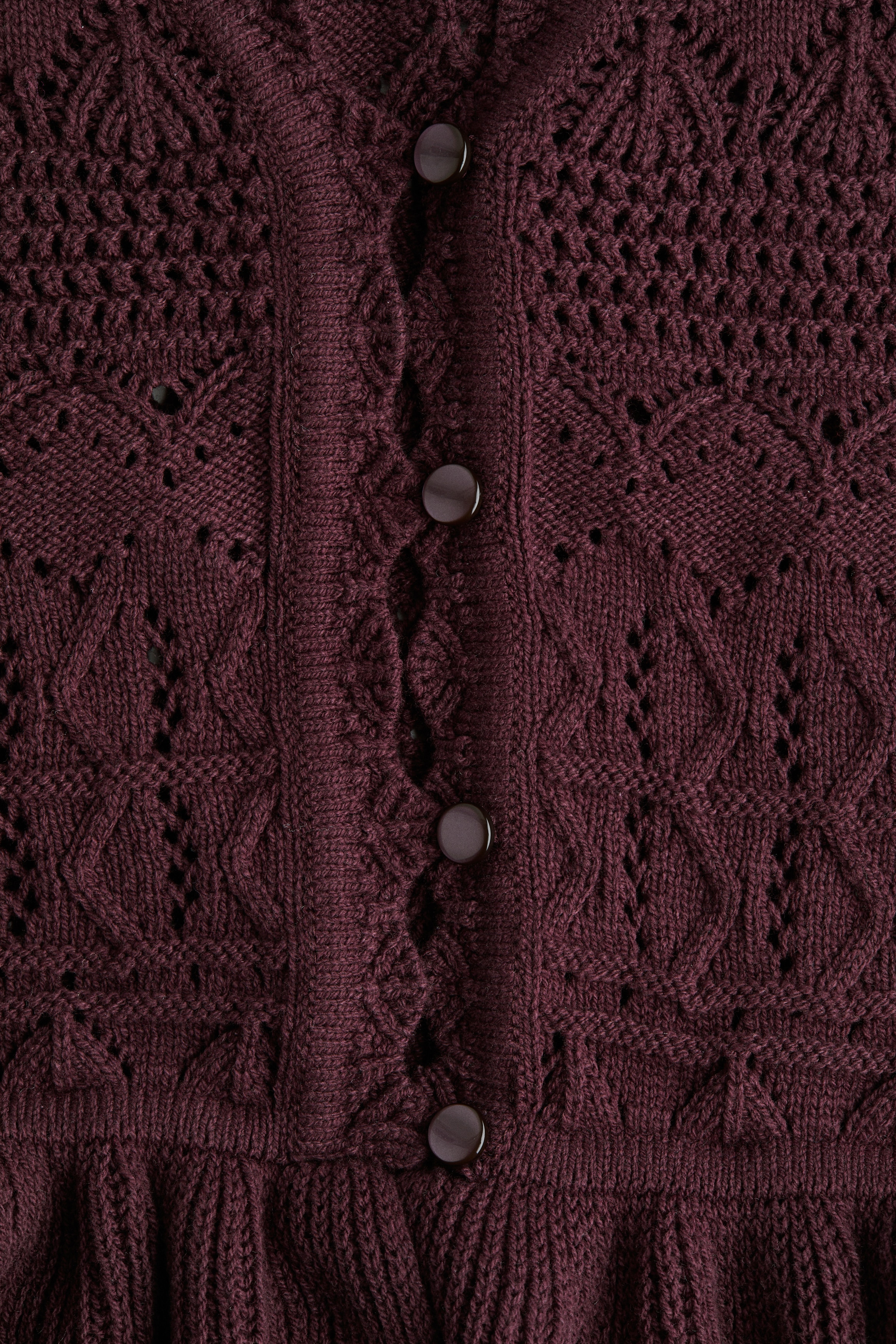 Pointelle-knit waistcoat