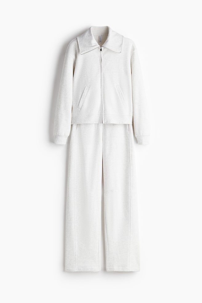 2-Piece Sweatsuit - Light gray melange - 1