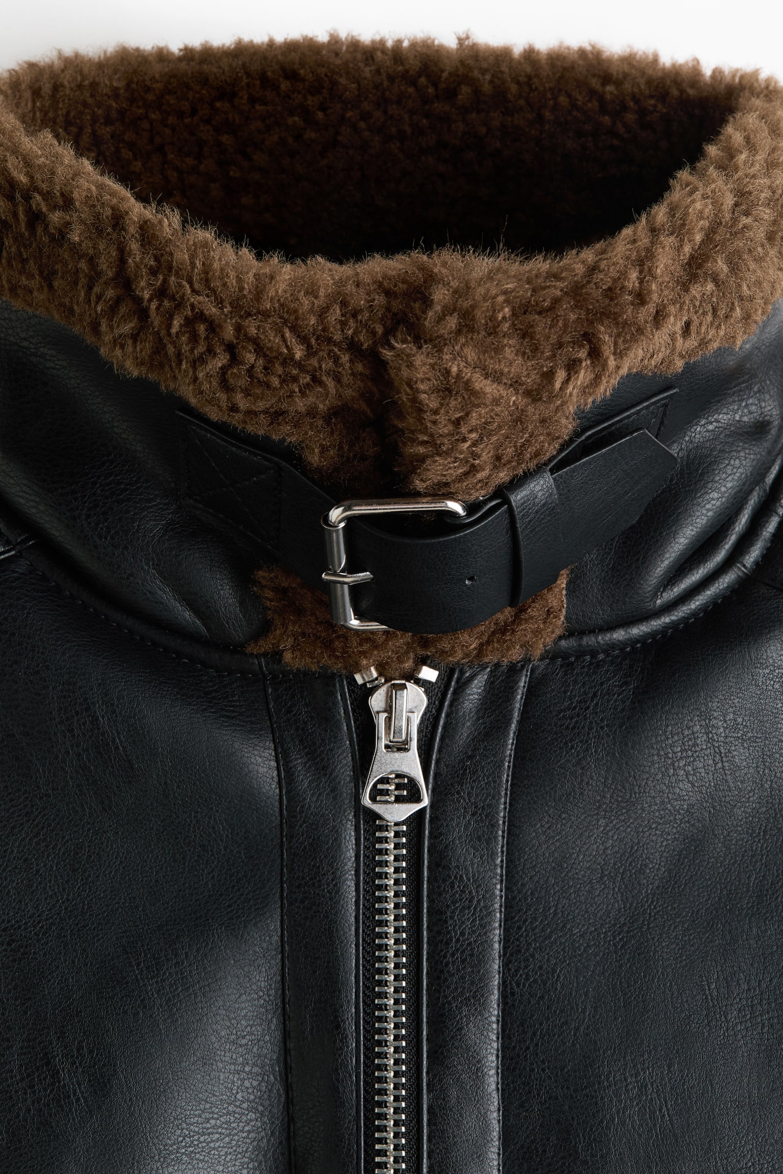 Мужская куртка H&M Aviator, цвет: Чёрный — фото 9