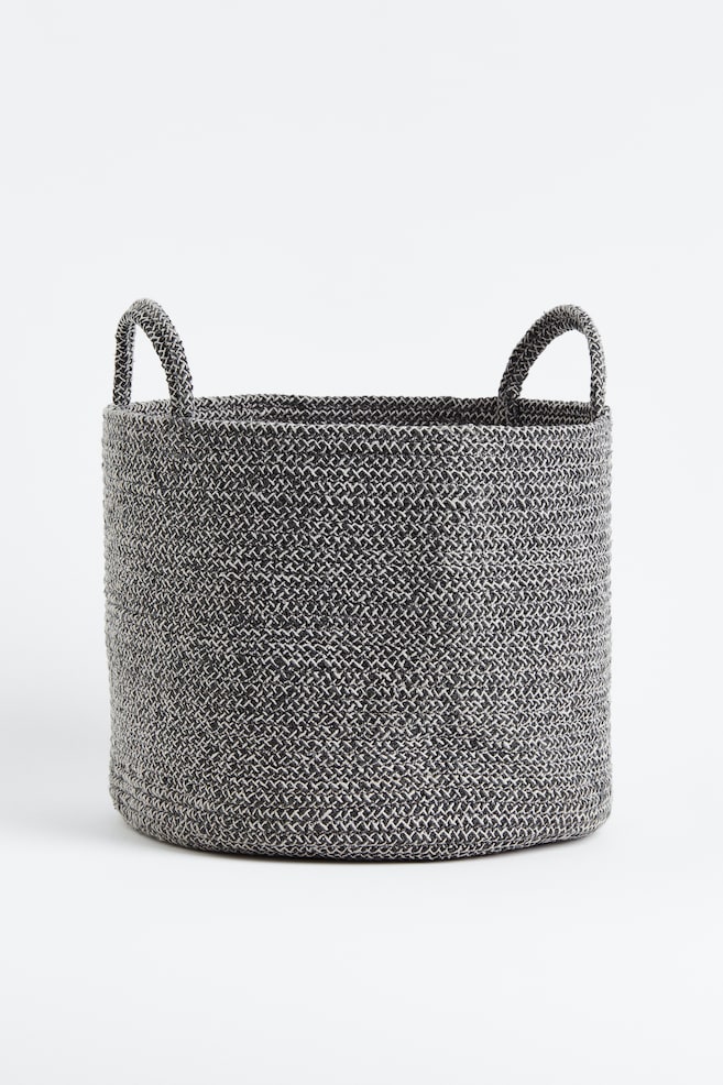 Cotton storage basket - Grey/Light beige/Light beige/Black/Brown/dc/dc/dc - 1