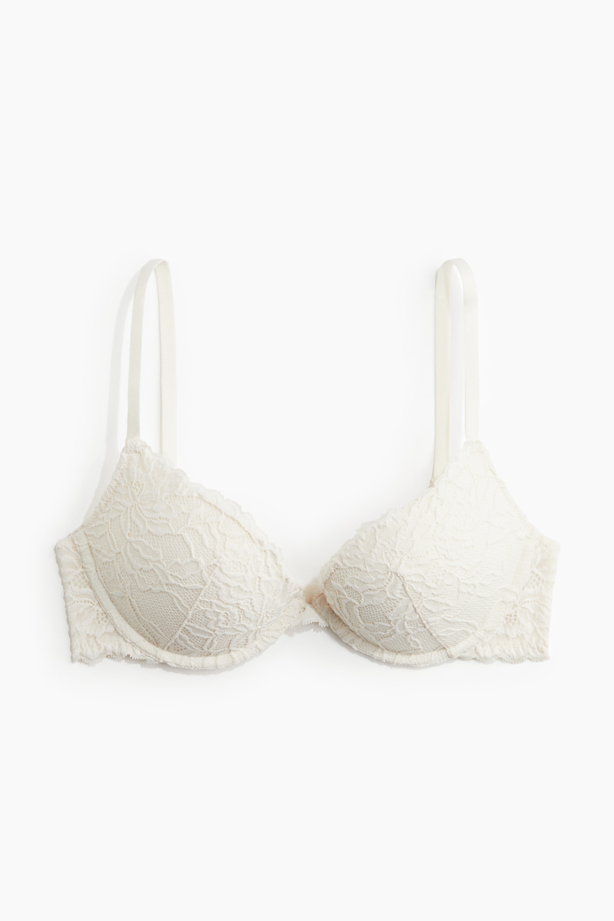 Lace super push-up bra - Cream/Black