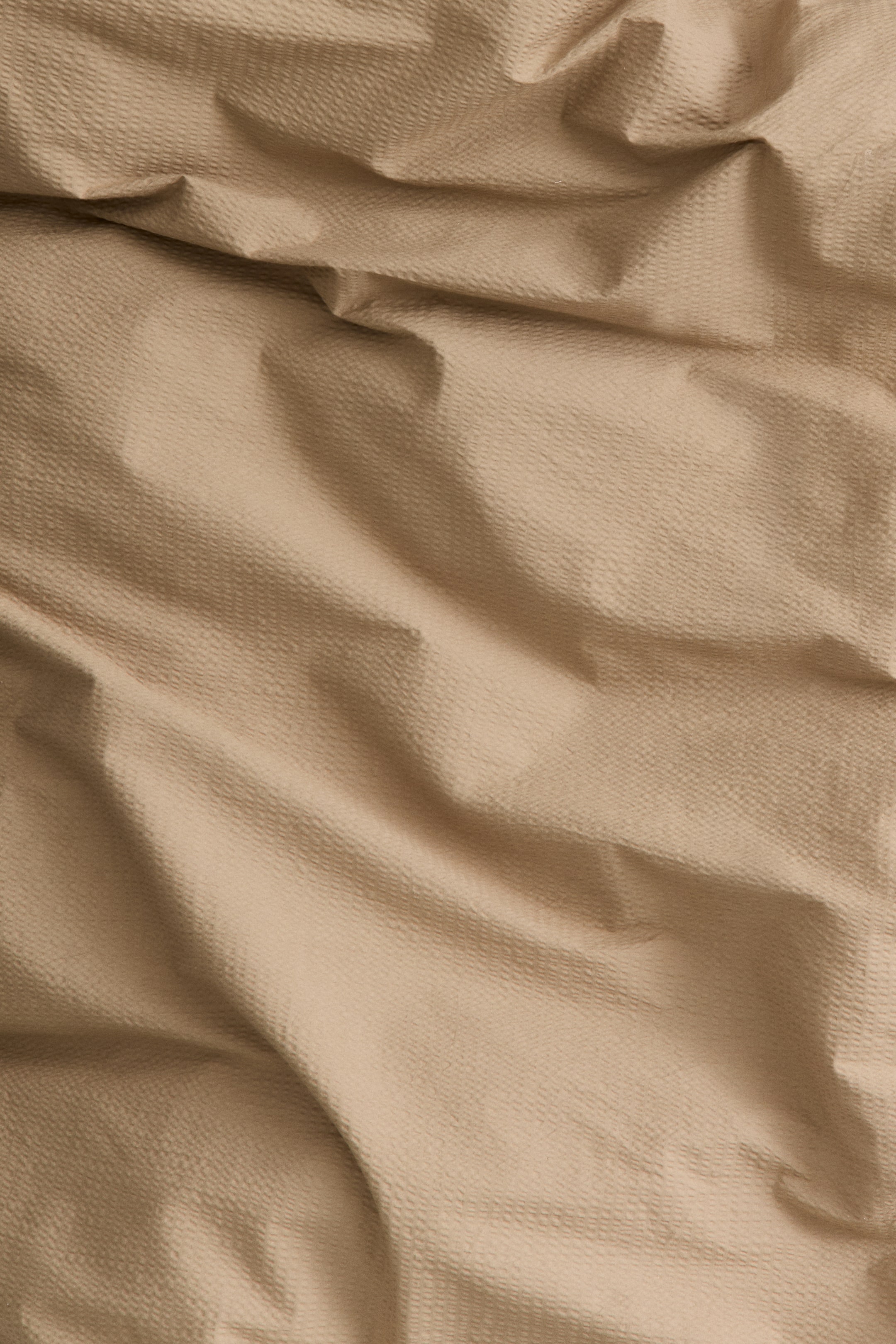 View larger image: Seersucker King/Queen Duvet Cover Set - Dark beige - Home All | H&M US 2