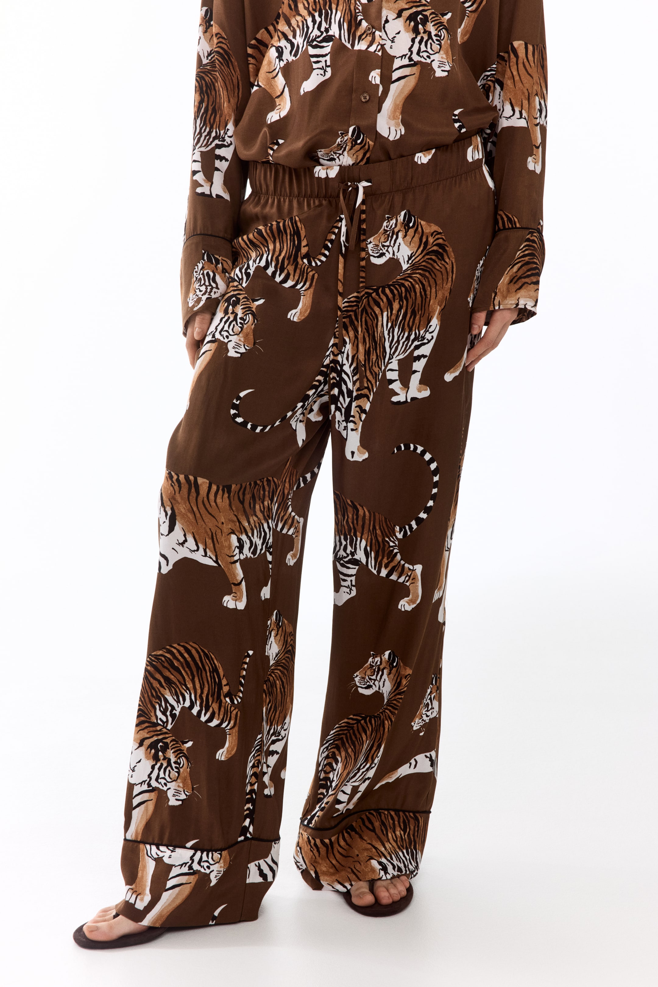 Pantalon en satin