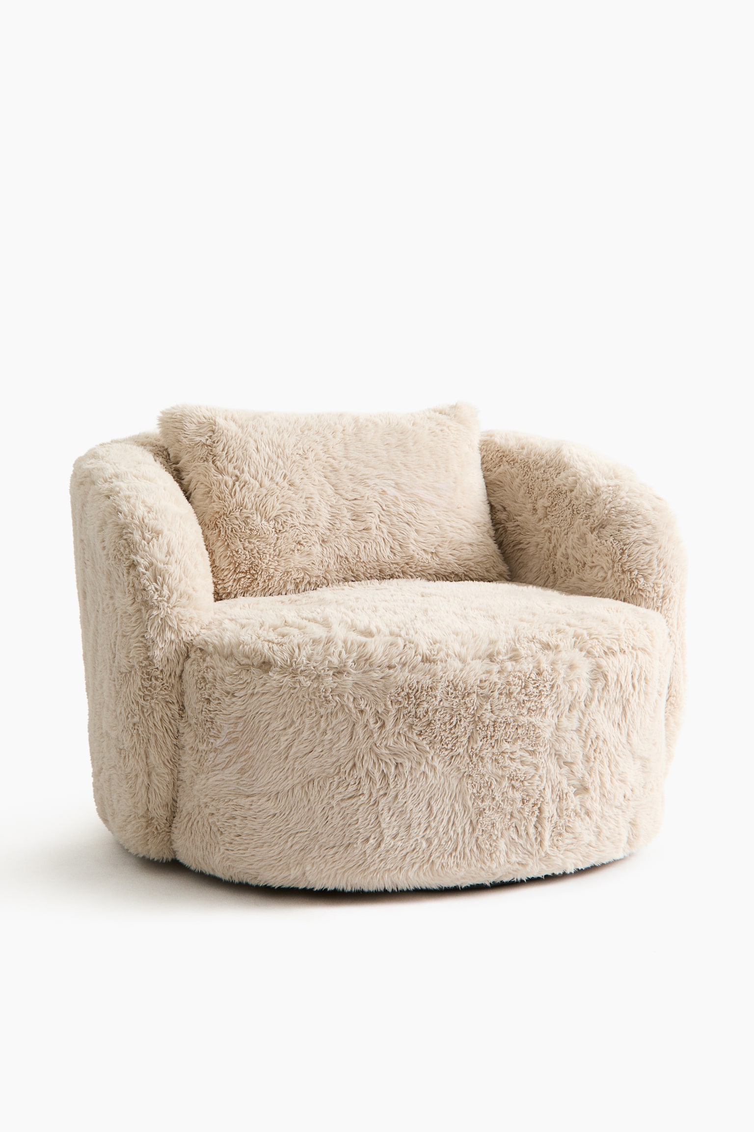 Flauschiger Loungestoel - Beige - 1