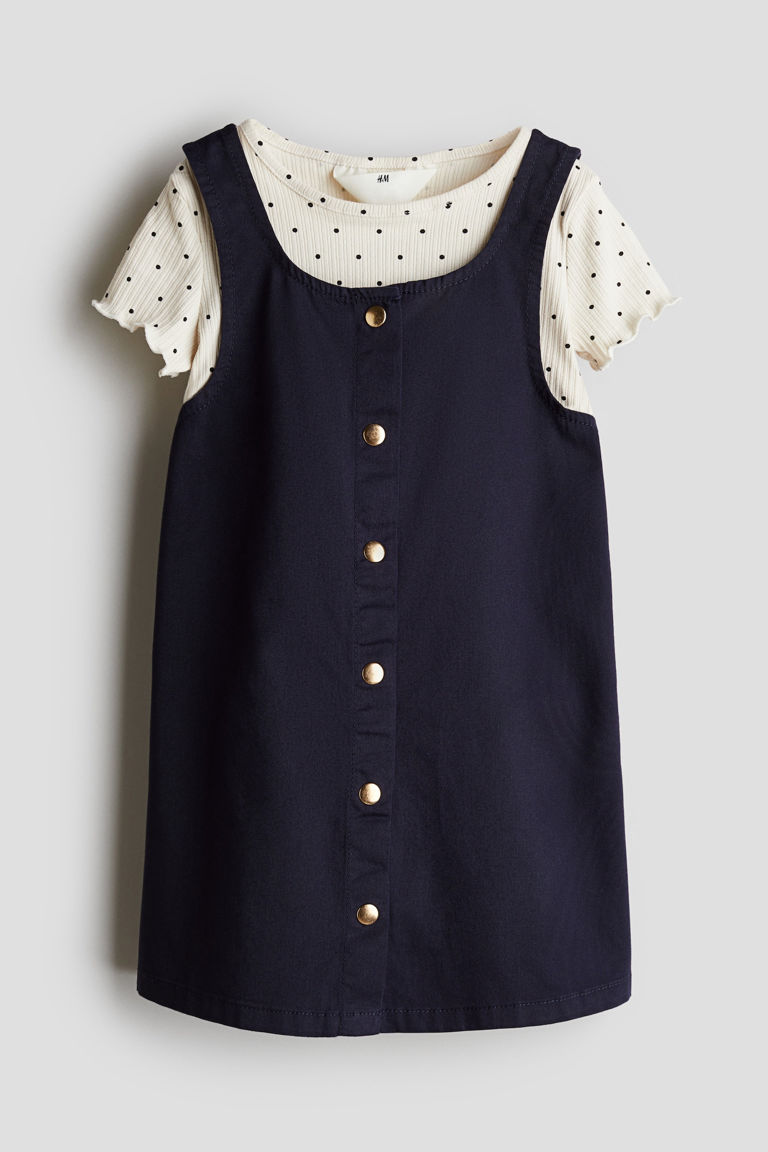 2-piece dress and top set - Navy blue - 1