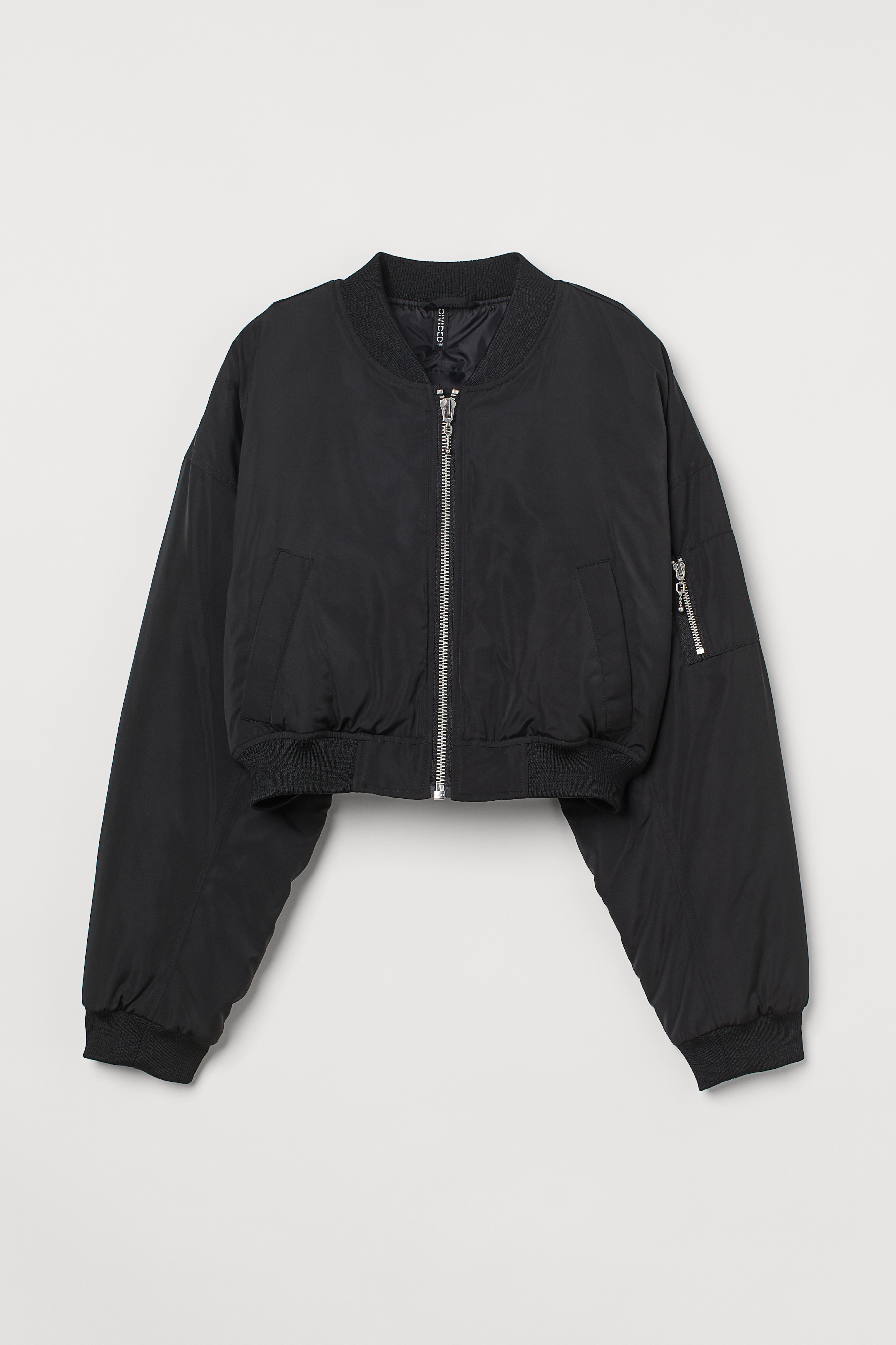 H&m black jacket womens best sale