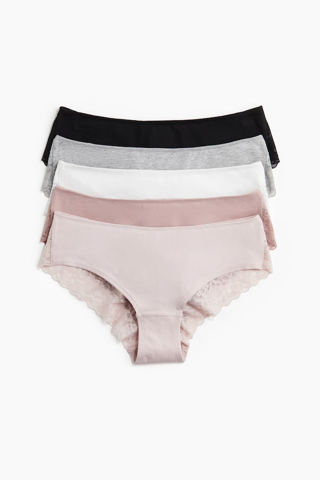 5-pack hipster briefs - Light pink/White/Black/Burgundy/Dark pink/Black/Navy blue/Light dusty blue/Grey-green/Light beige/Light blue/Dark blue/Light pink/Burgundy/Pink/White/Black/Pigeon blue/Light blue/Grey/Light grey - 1