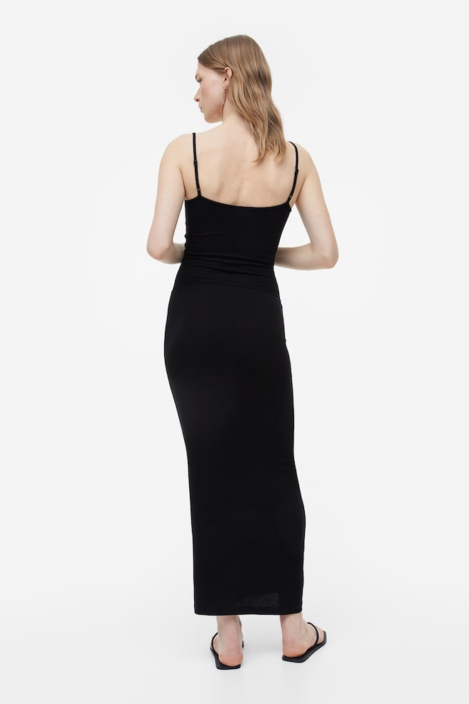Long strappy dress - Black - 8