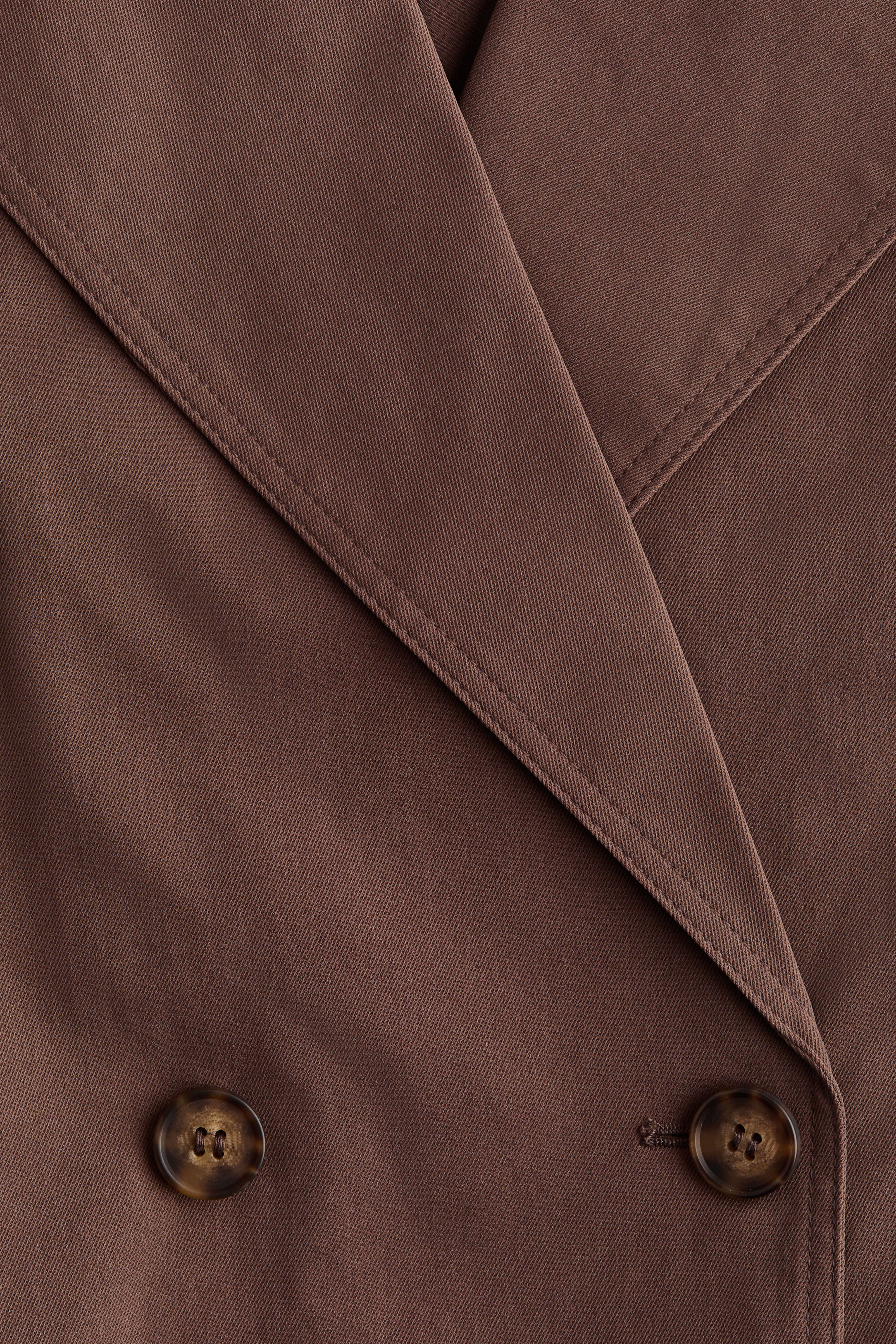 Short Tie-Belt Trench Coat