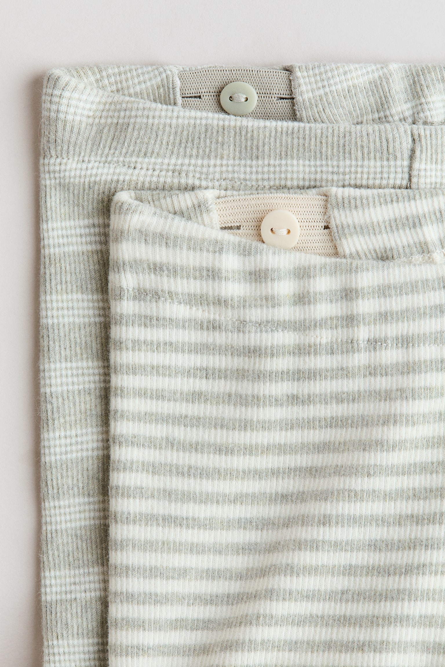 Shorts in jersey di cotone 2 pezzi - Verde polvere chiaro/righe/Blu navy/barche/Azzurro/balene/Verde kaki/Azzurro/righe - 2