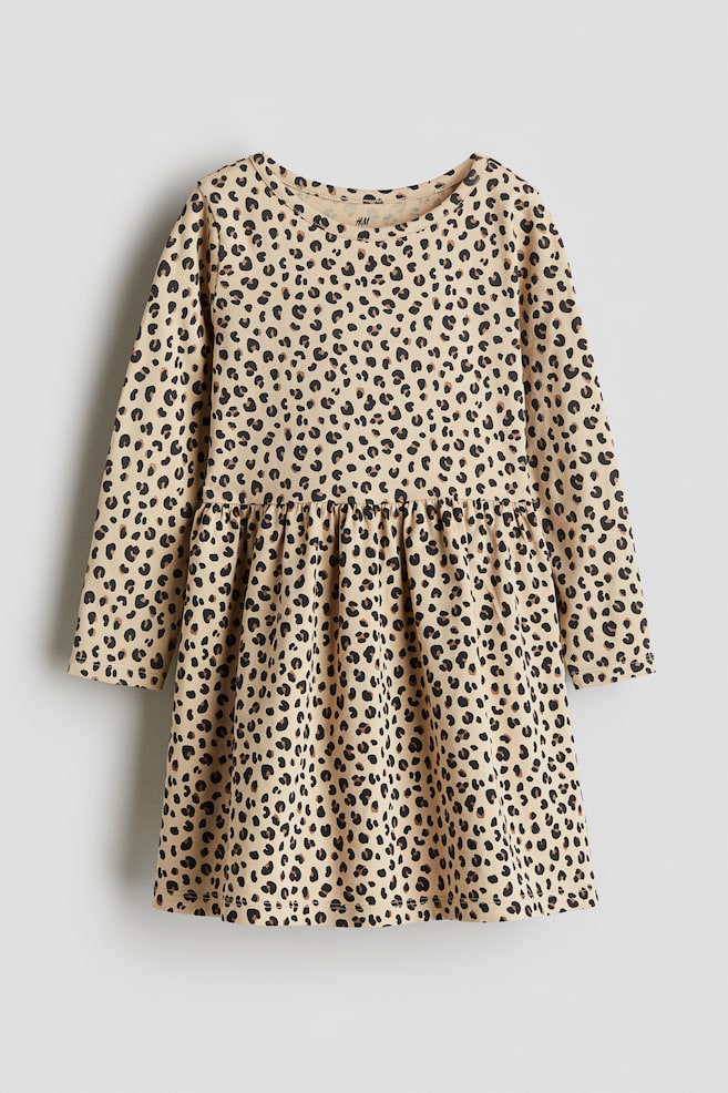 Printed cotton dress - Beige/Leopard print/Beige/Mice/Beige/Leopard print/Beige/Hearts - 1
