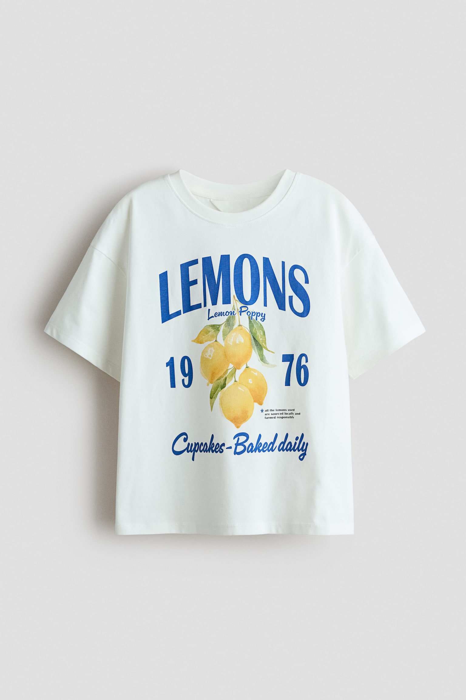 Oversized cotton T-shirt - White/Lemons/Lilac/Keychain/Dark brown/Kitten/Light grey marl/Teddy bear/Light pink/Amalfi