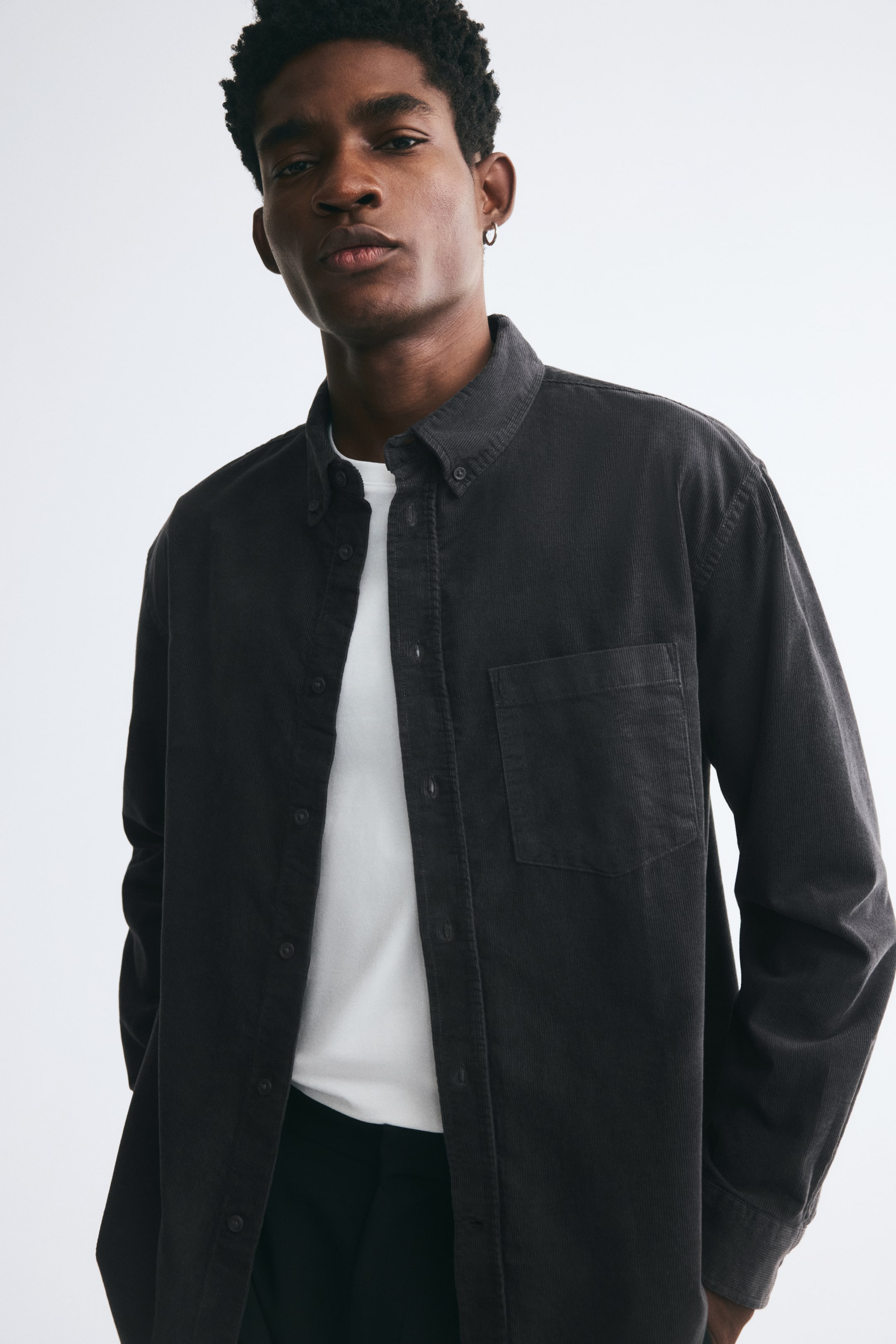 Regular-Fit Corduroy Shirt