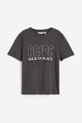 T-shirt with Motif - Dark gray/AC/DC - Ladies | H&M US