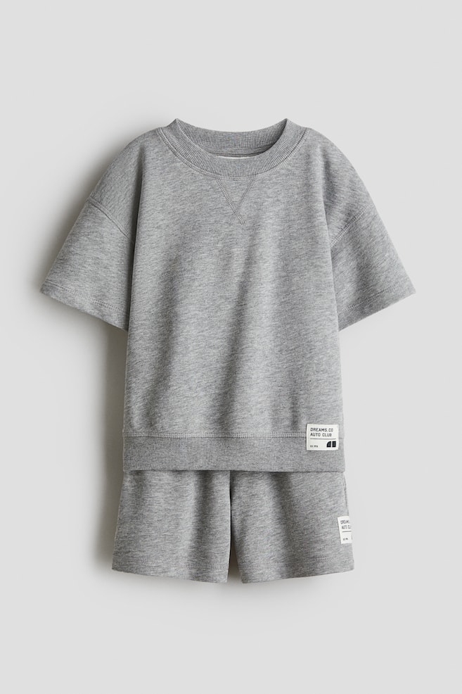 2-piece sweatshirt set - Grey marl - 1